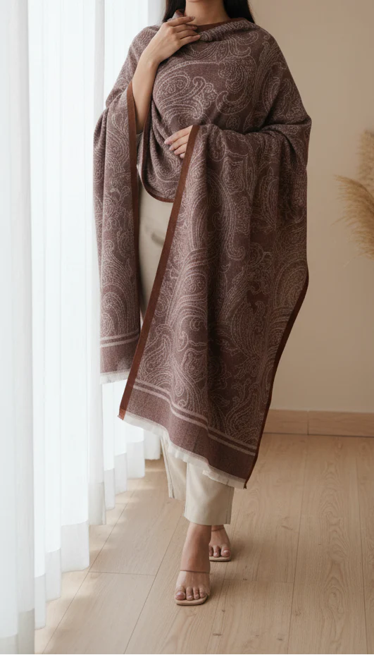 Brown Winter Stole PN5143 - Image 2