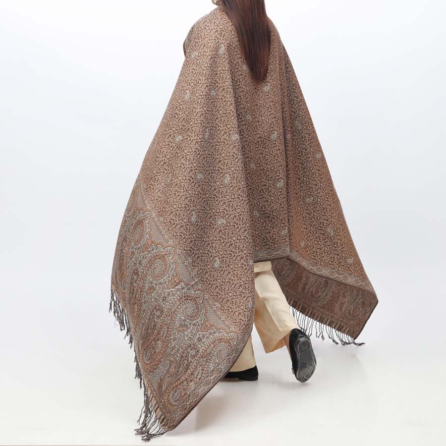 Brown Winter Shawl PW3701 - Image 2