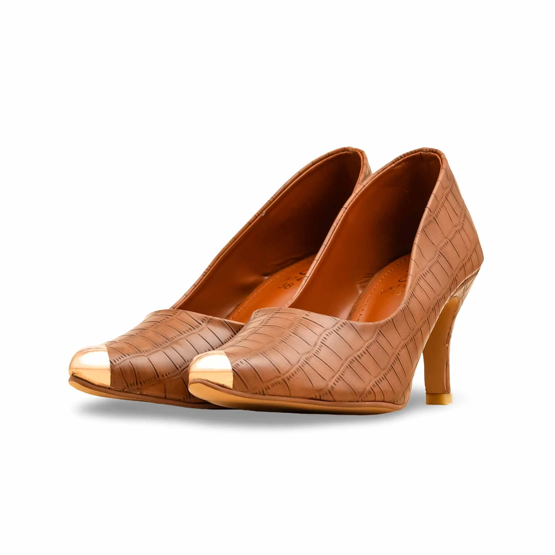 Brown Women Court Shoes WN7499 - Image 3