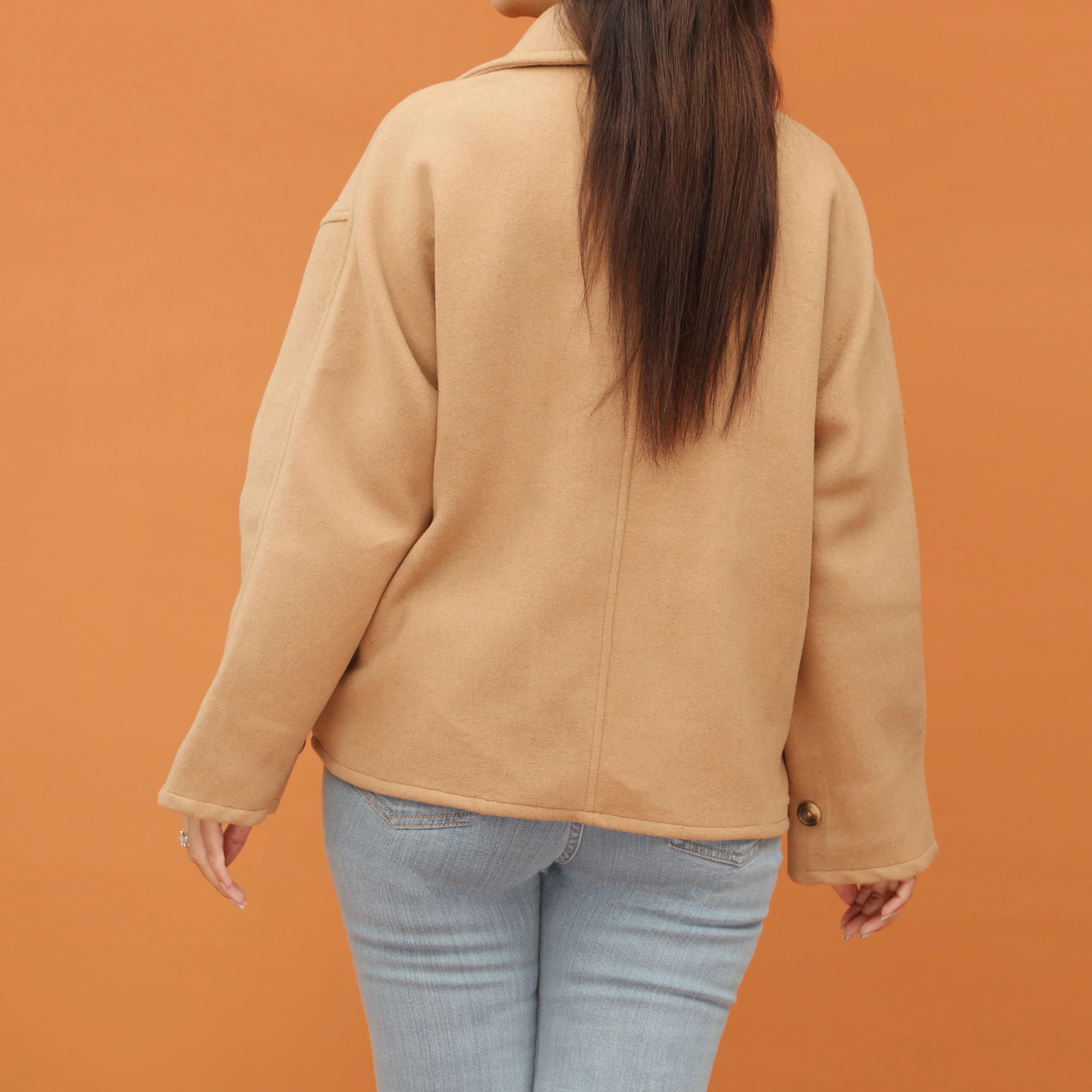 Brown Wool Jacket PW4270 - Image 3
