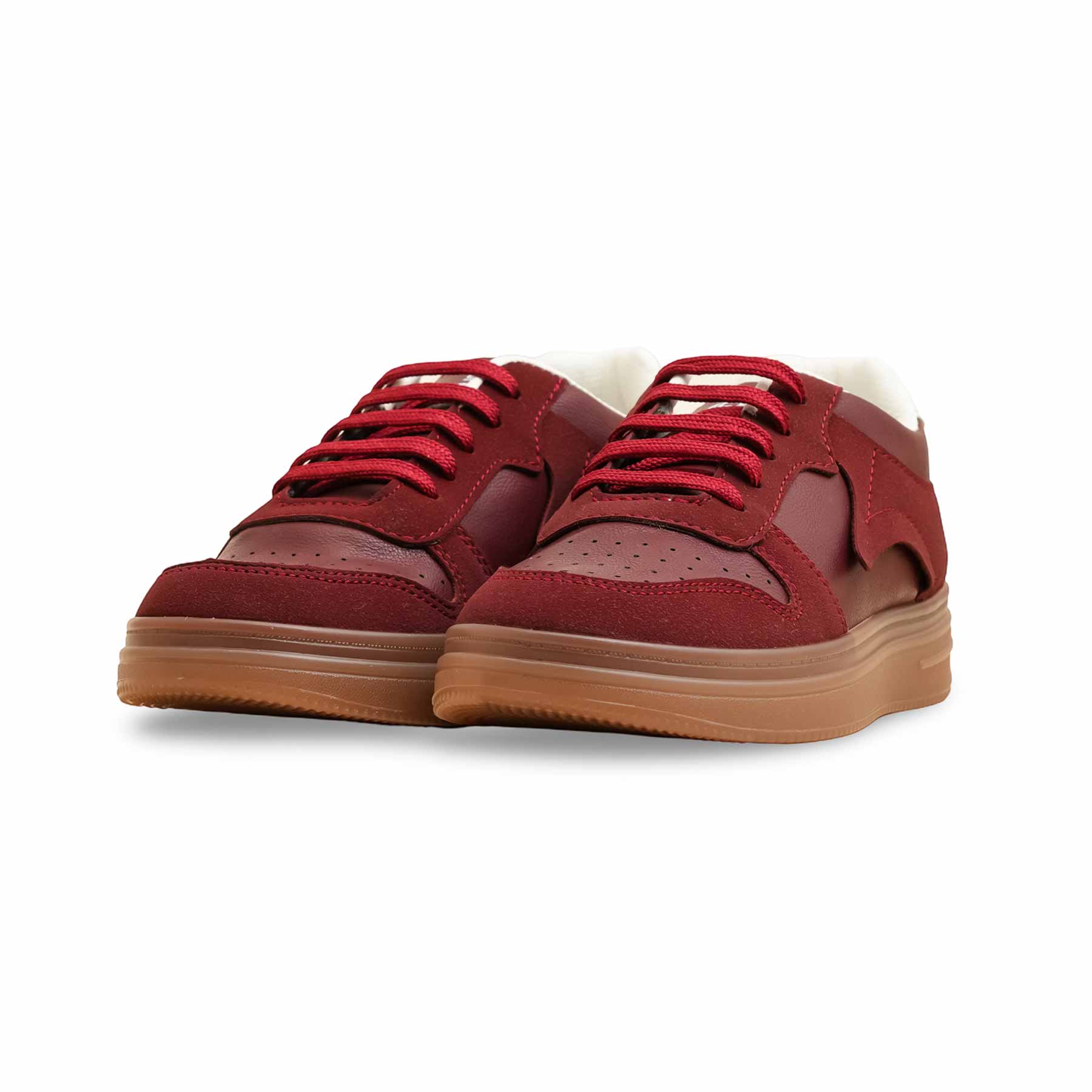 Burgundy Casual Sneaker AT7442 - Image 4
