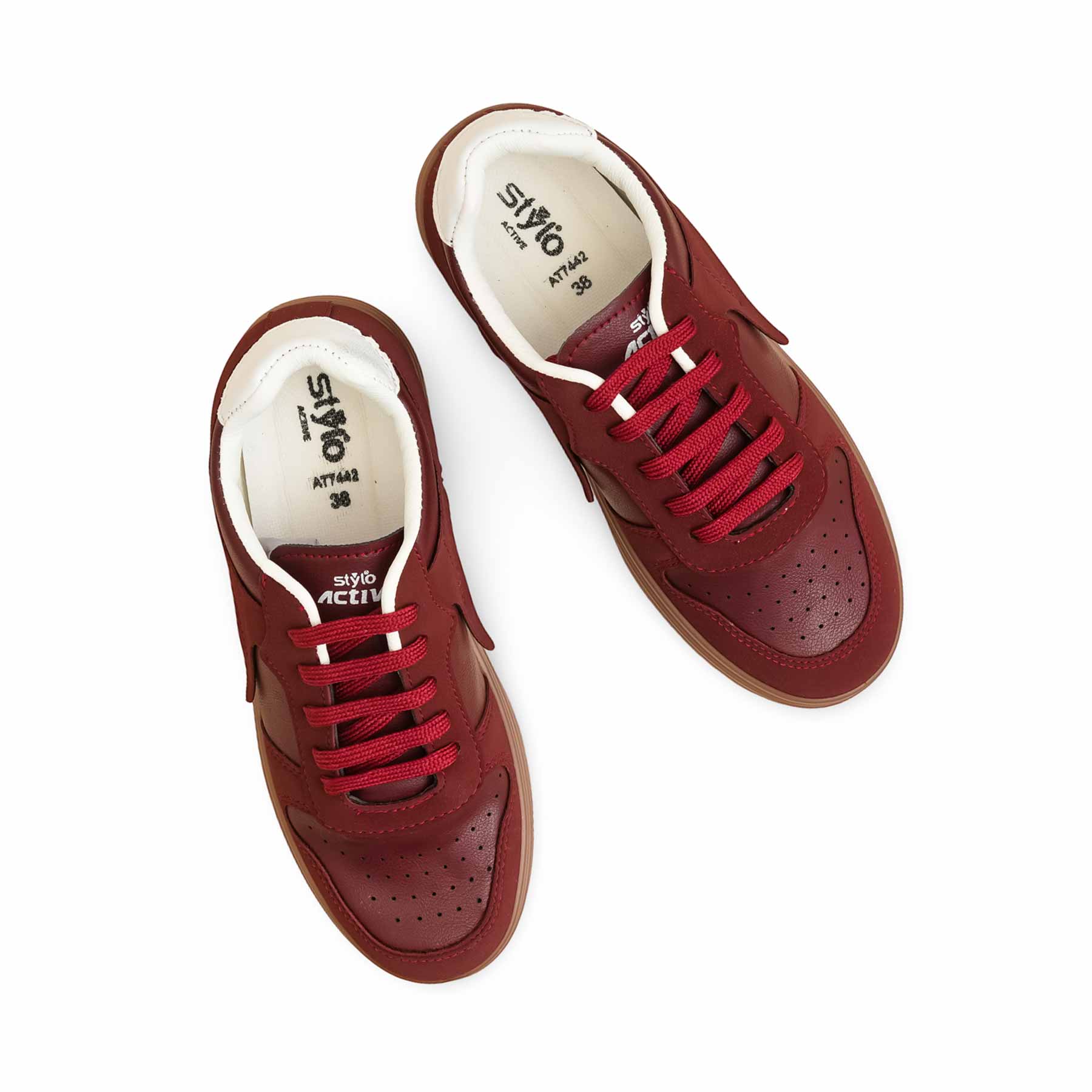 Burgundy Casual Sneaker AT7442 - Image 6