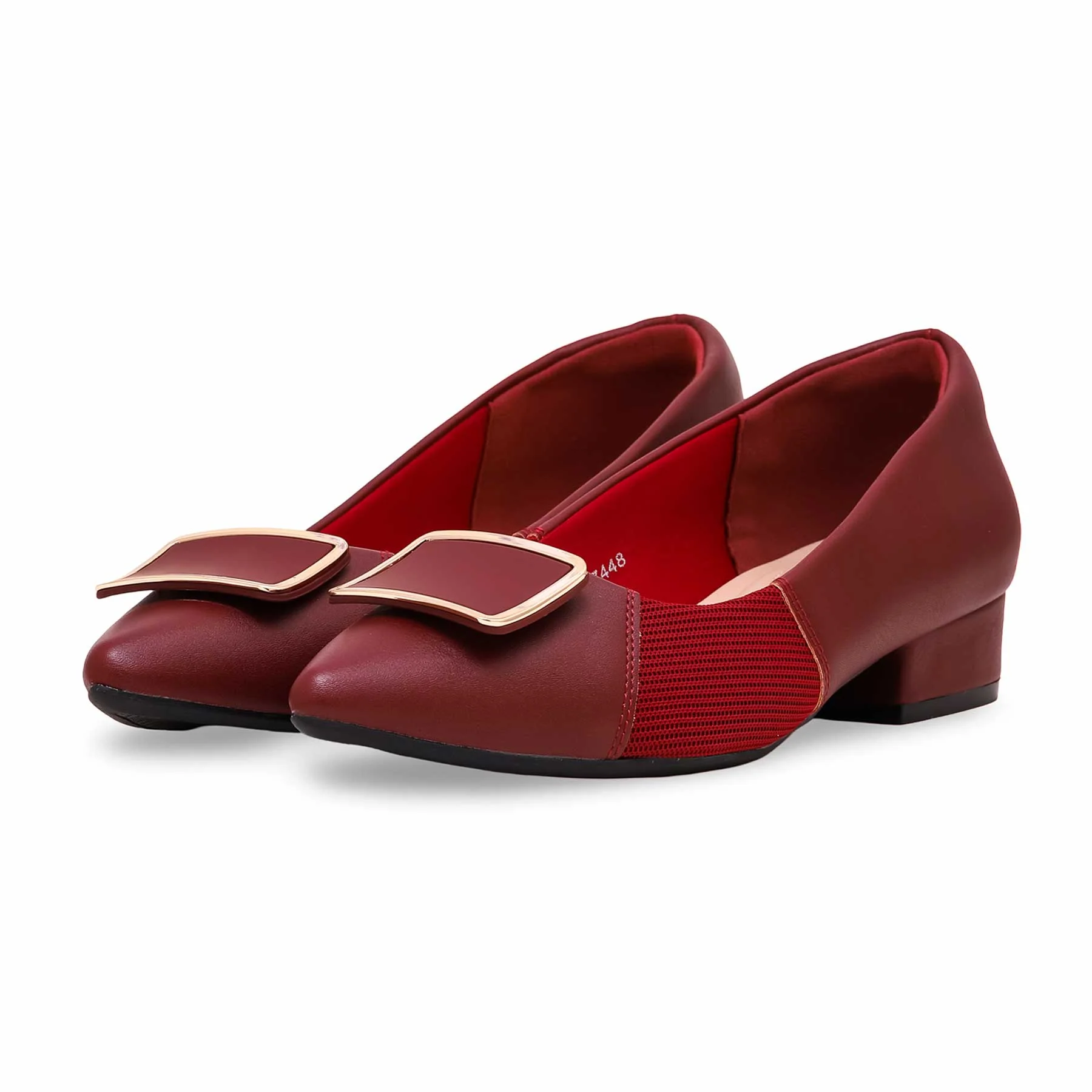 Burgundy Court Shoes WN7448 - Image 3