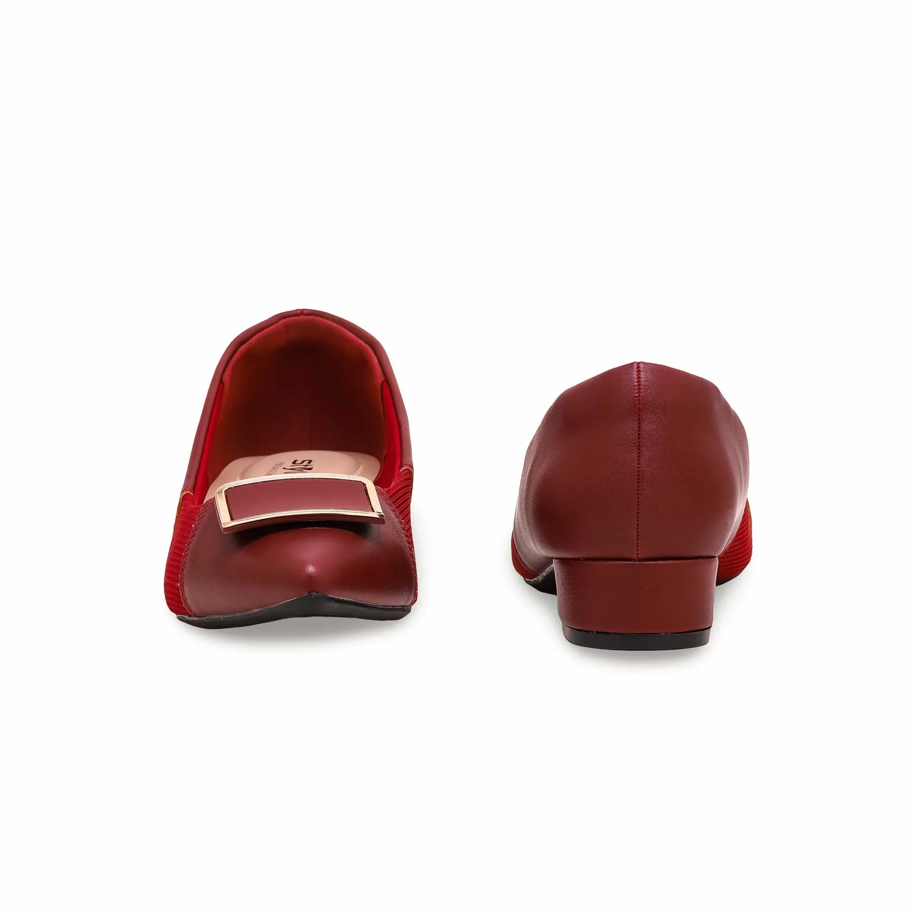 Burgundy Court Shoes WN7448 - Image 4