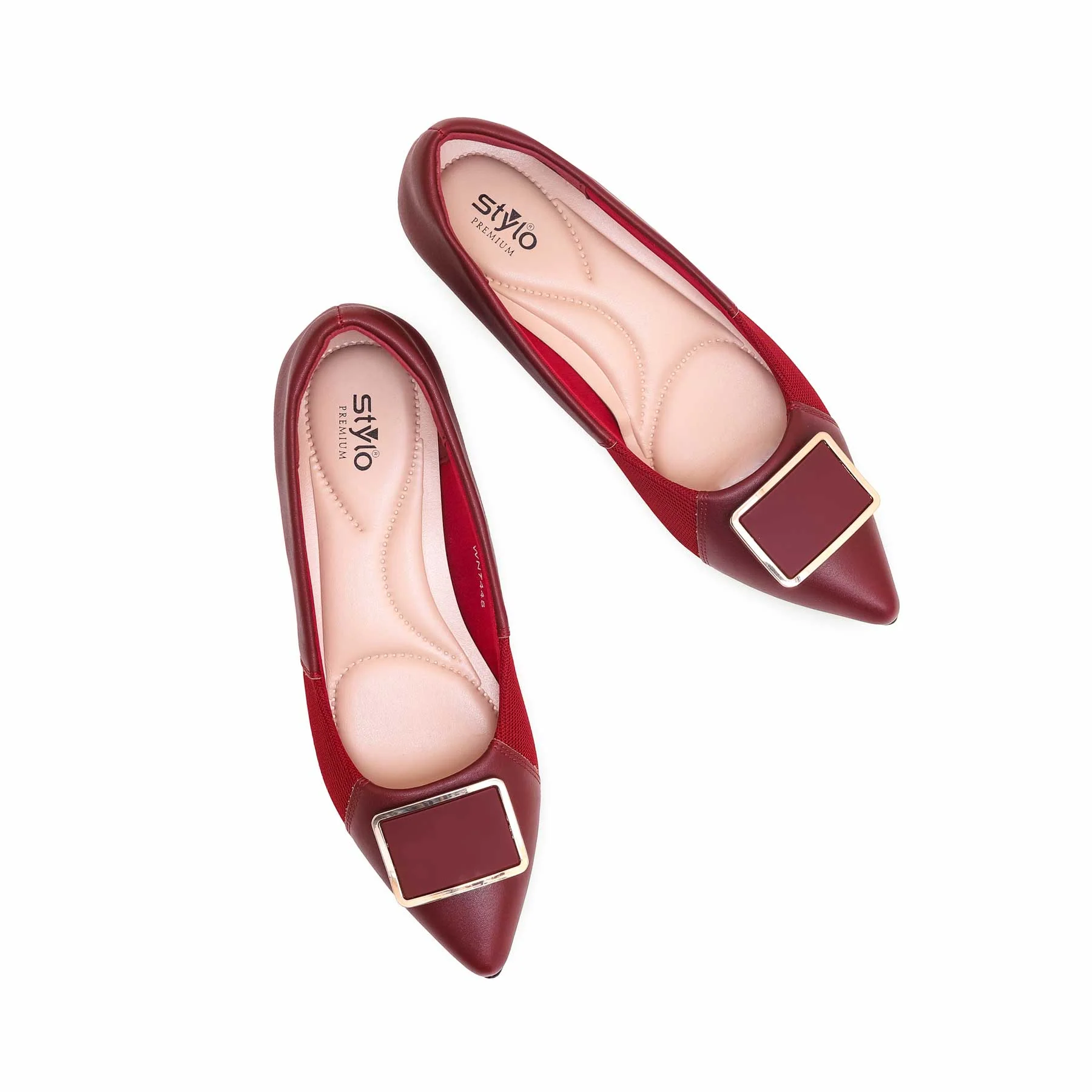 Burgundy Court Shoes WN7448 - Image 5