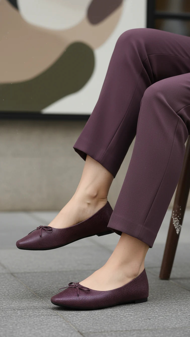 Burgundy Women Pumps LWN424