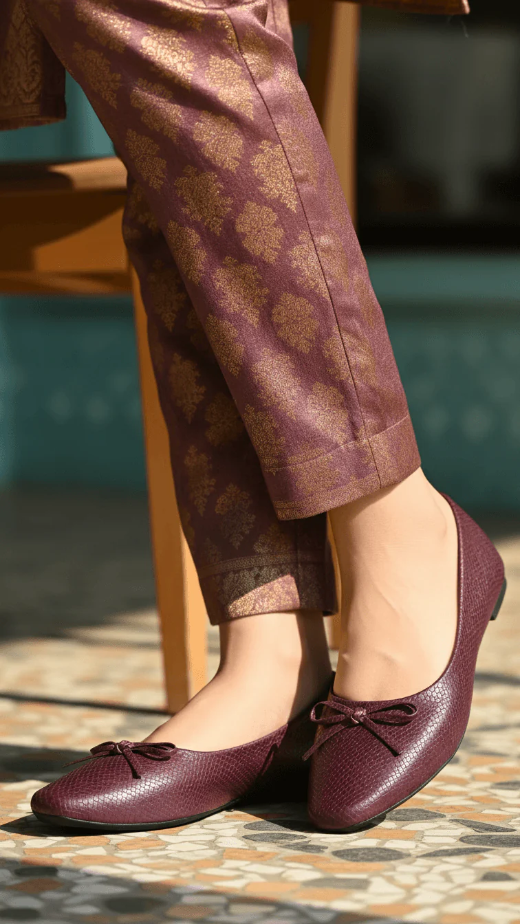 Burgundy Women Pumps LWN424 - Image 2