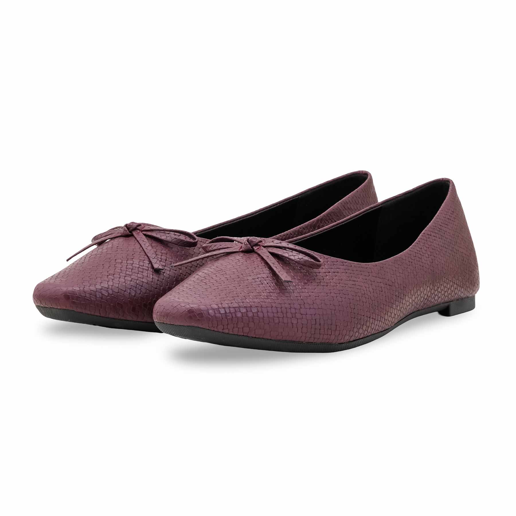 Burgundy Women Pumps LWN424 - Image 4