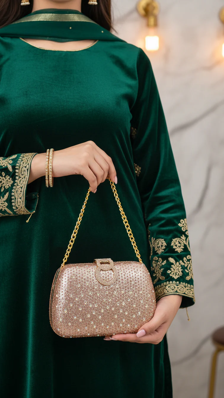 Champagne Bridal Clutch P15388