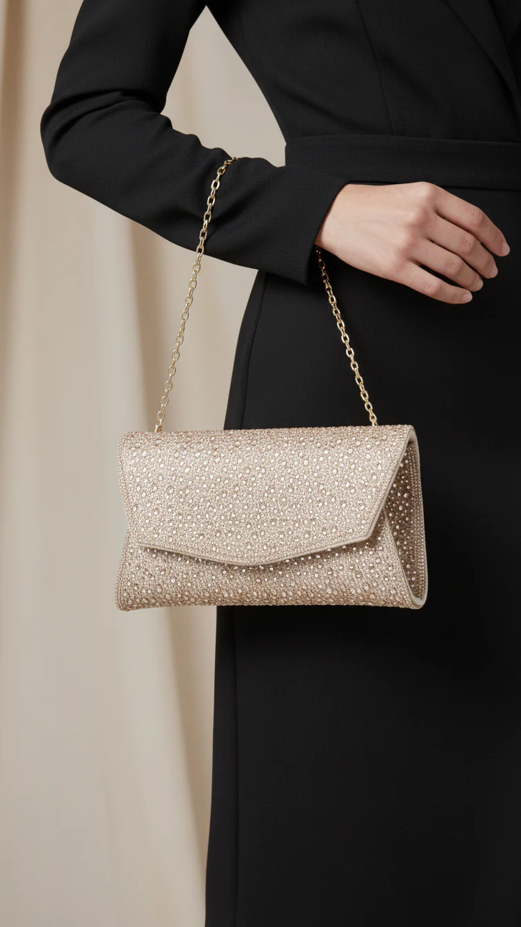 ChamPagne Bridal Clutch P24323
