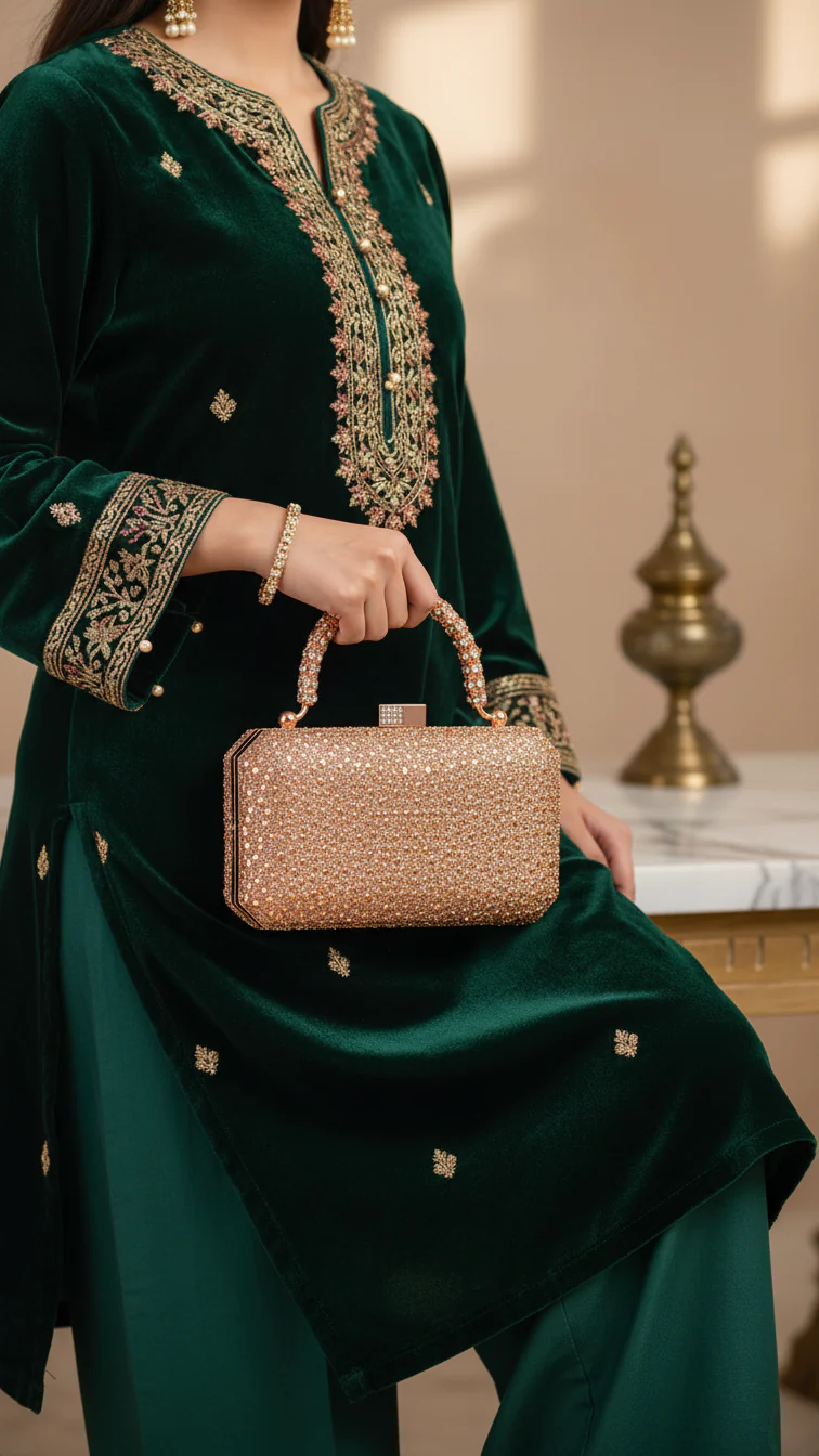 Champagne Bridal Clutch P24341
