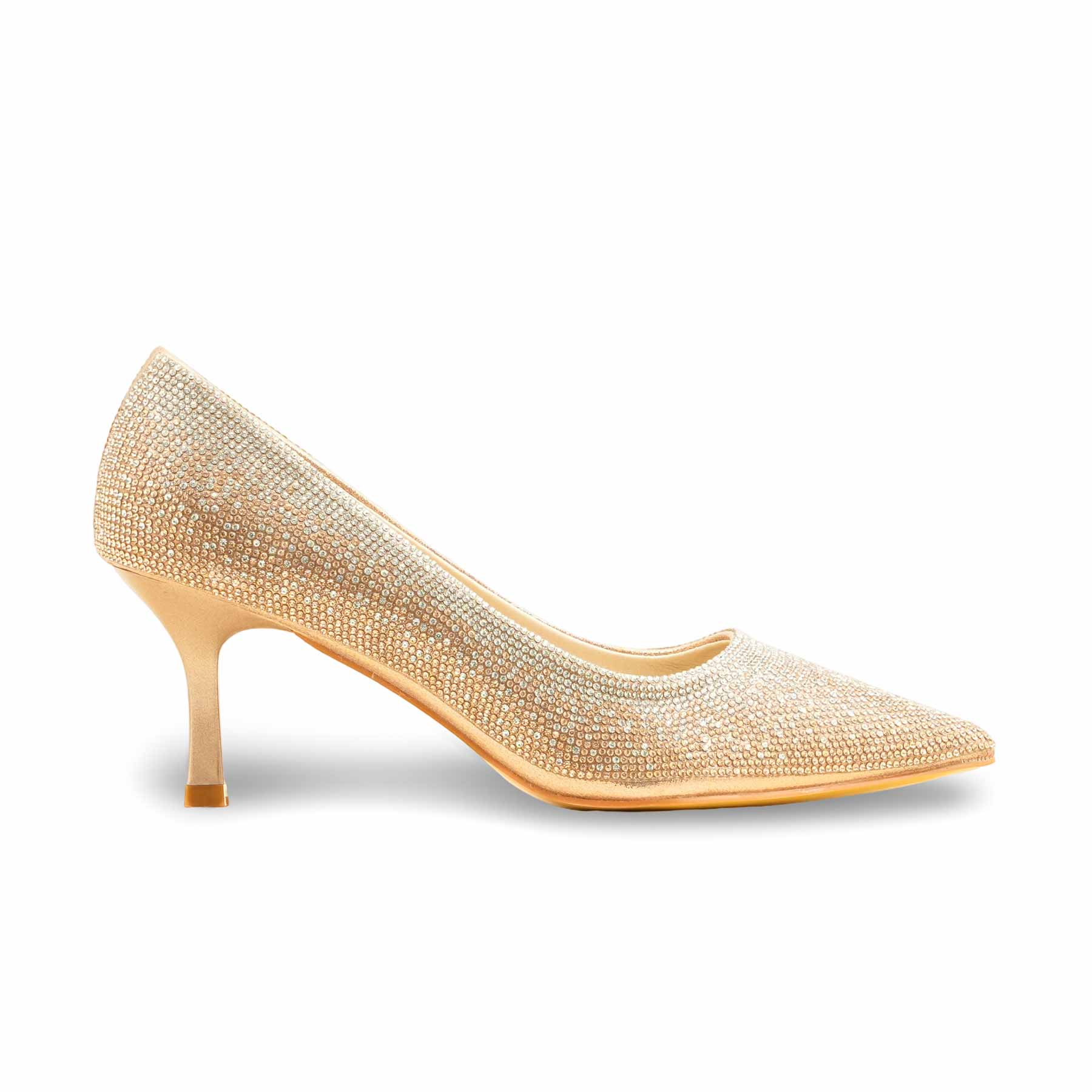 Champagne Fancy Bridal Court Shoes WN7543 - Image 2