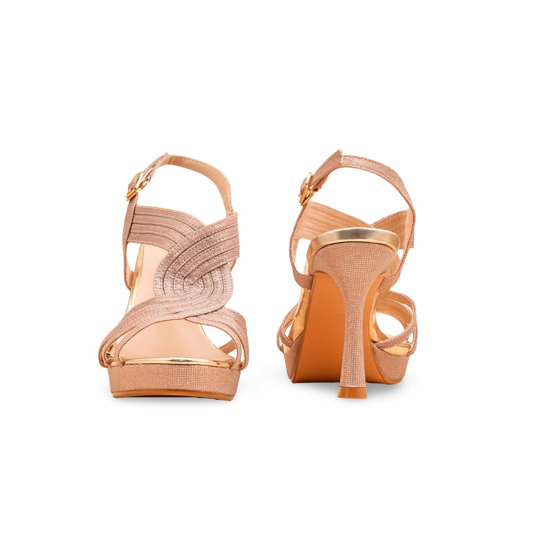 Champagne Fancy Bridal Sandal FN6240 - Image 4