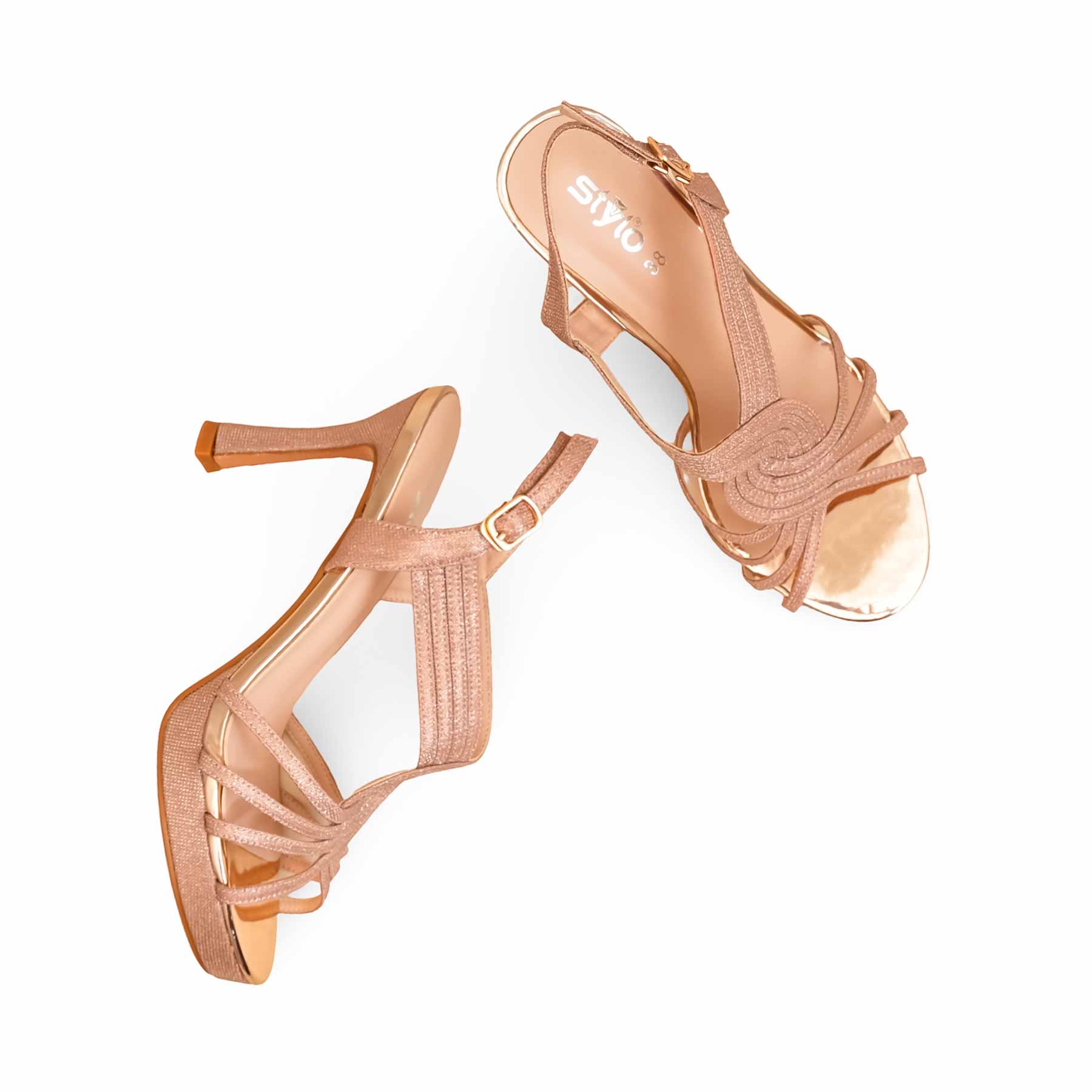 Champagne Fancy Bridal Sandal FN6240 - Image 5