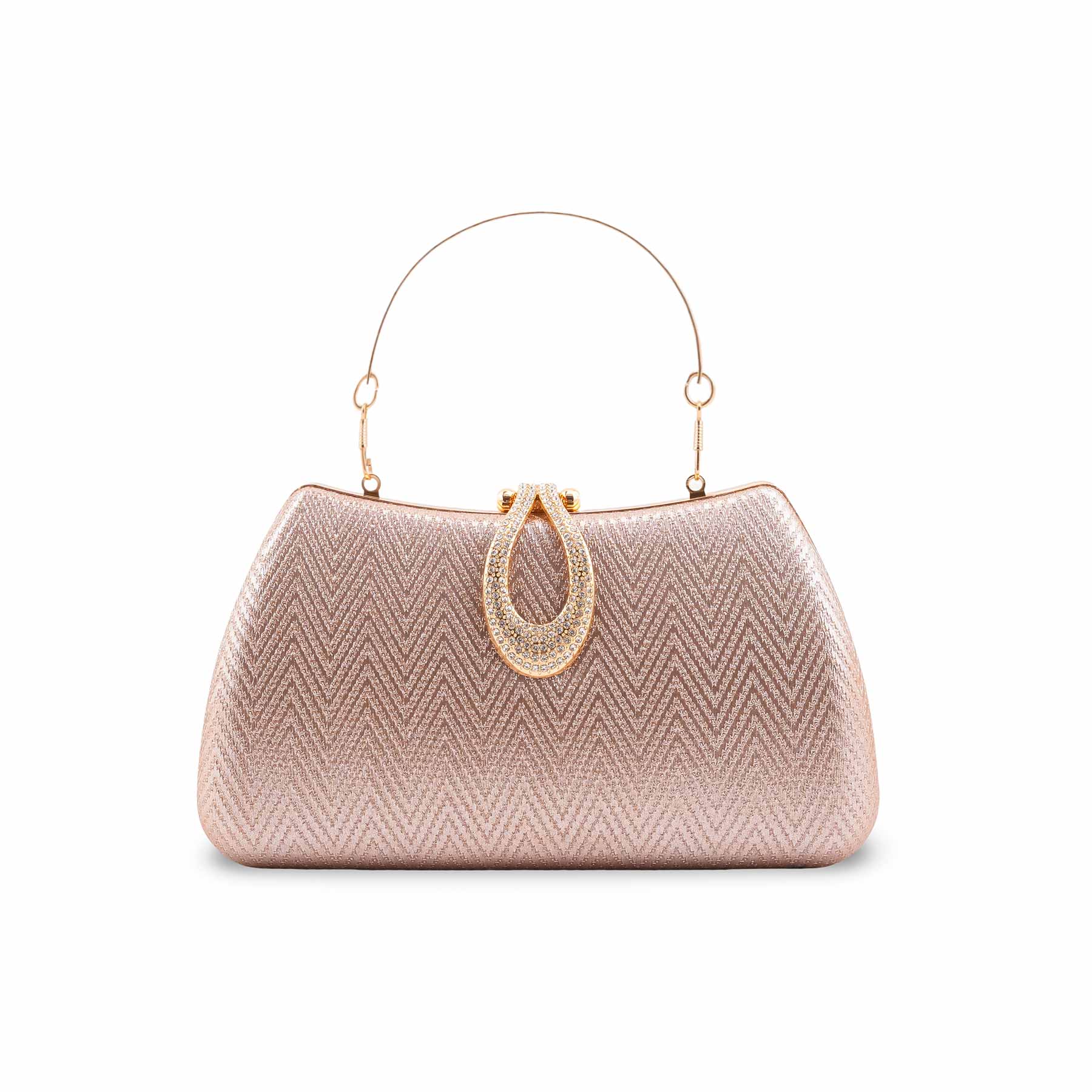 Champagne Fancy Clutch For Ladies P24433 - Image 2