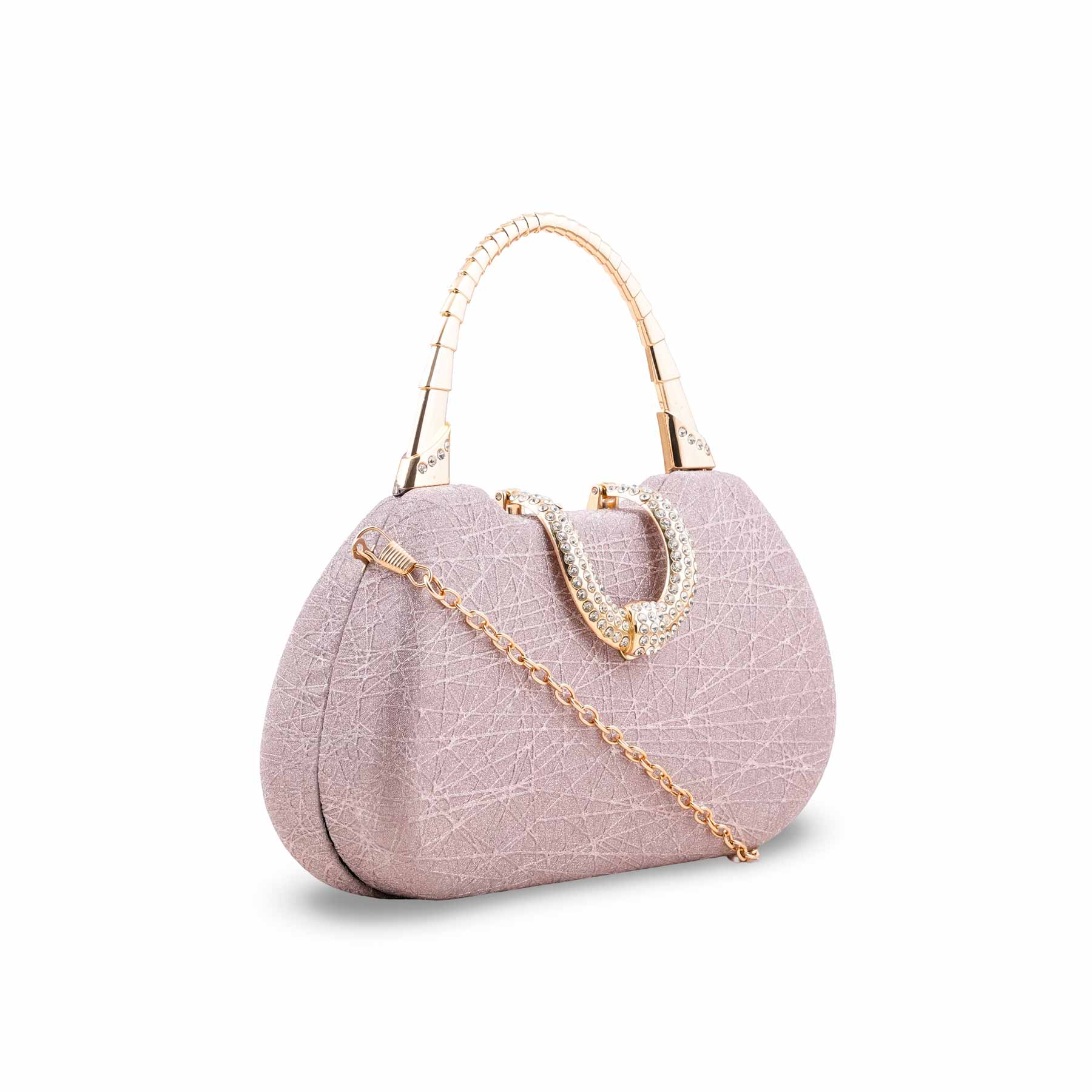 Champagne Fancy Clutch For Women P24402 - Image 3