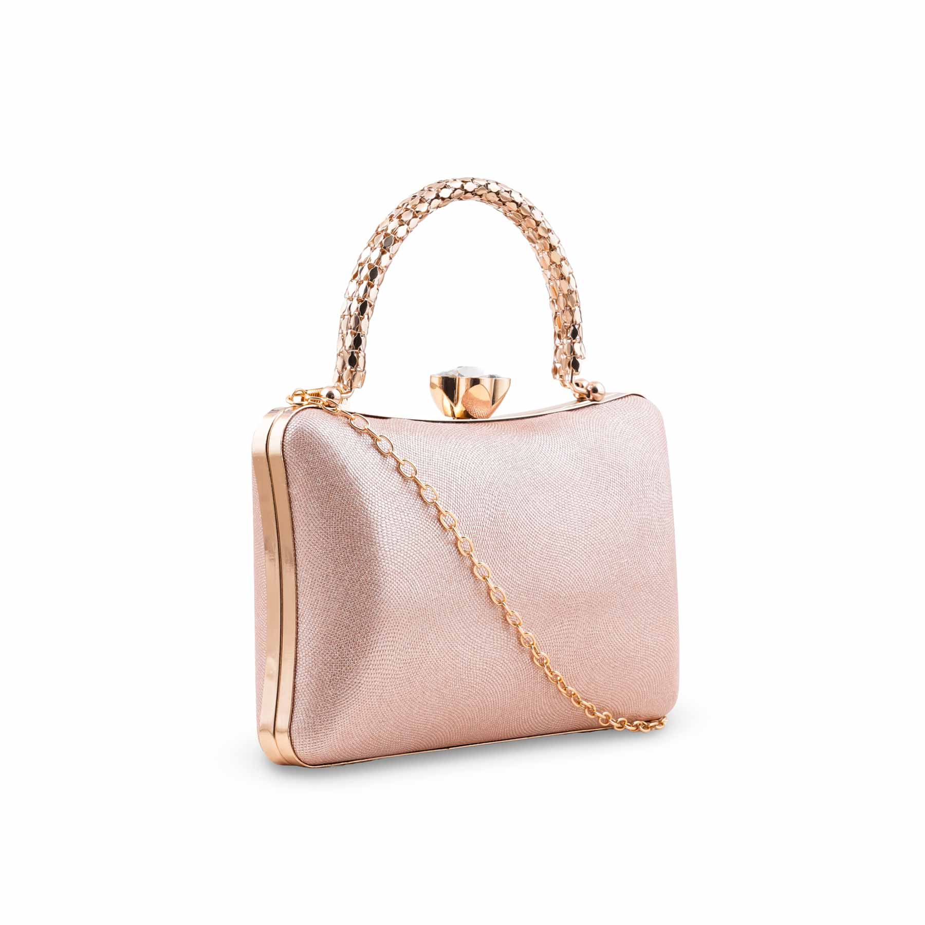 Champagne Fancy Clutch For Women P24403 - Image 3