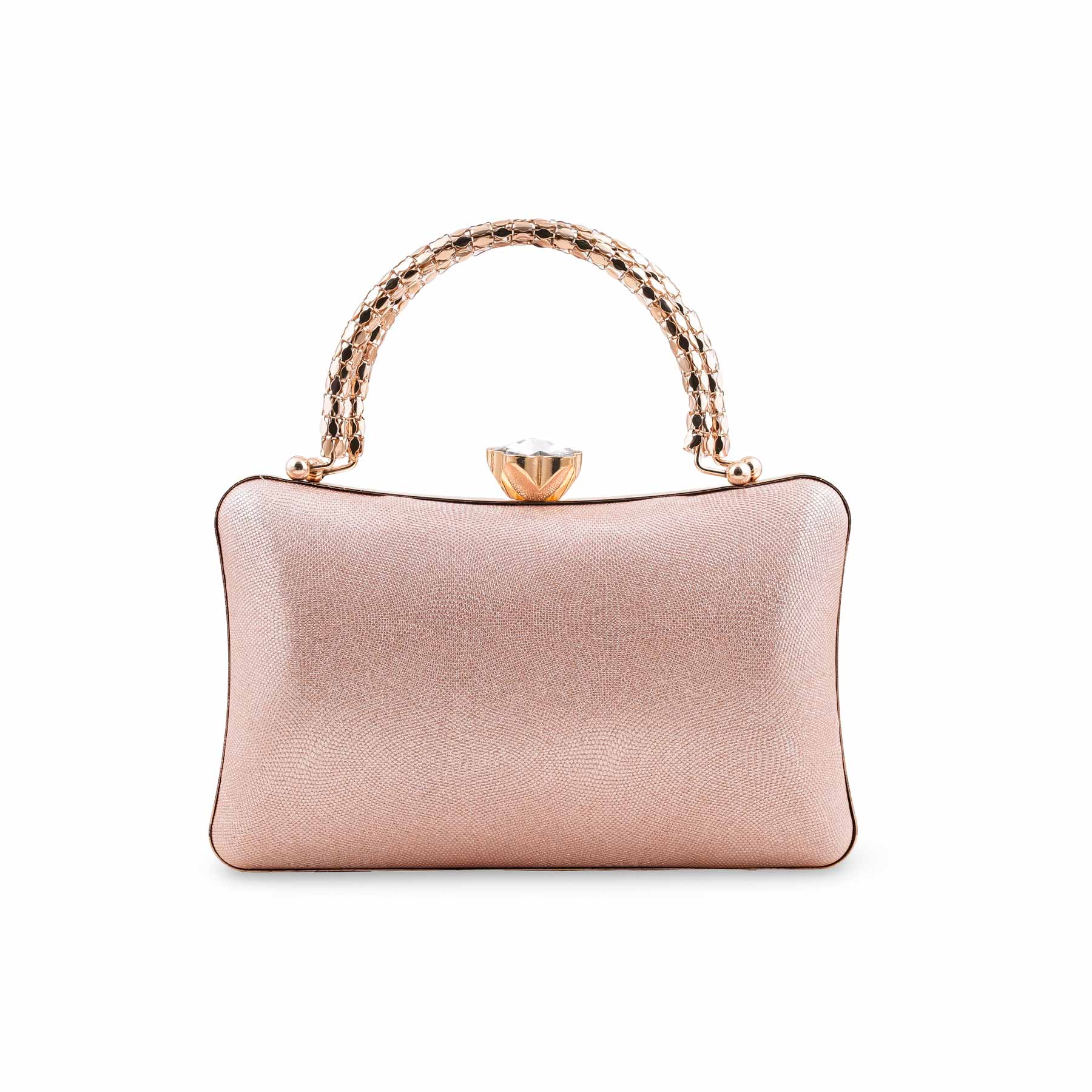Champagne Fancy Clutch For Women P24403 - Image 4