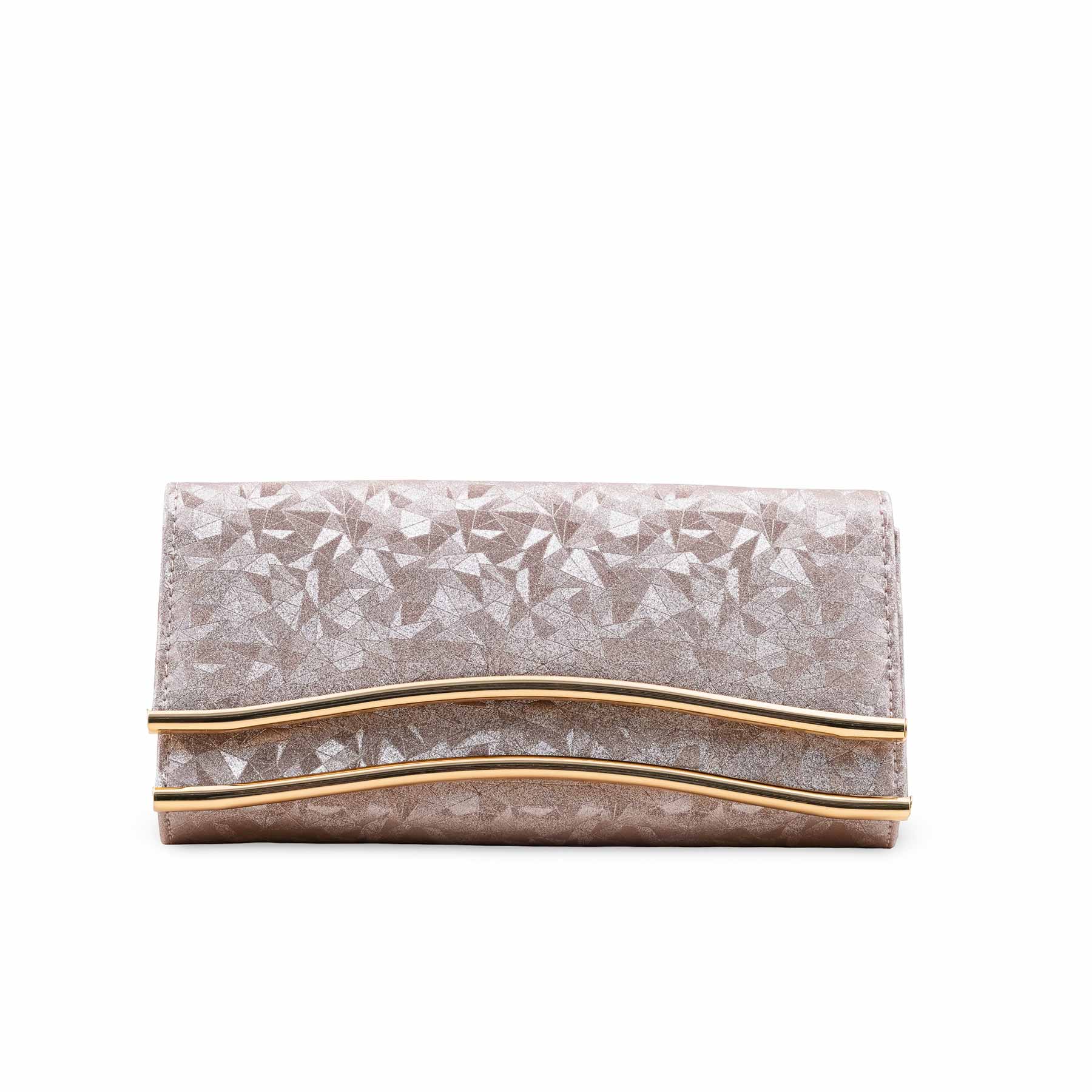 Champagne Fancy Clutch For Women P24425 - Image 2