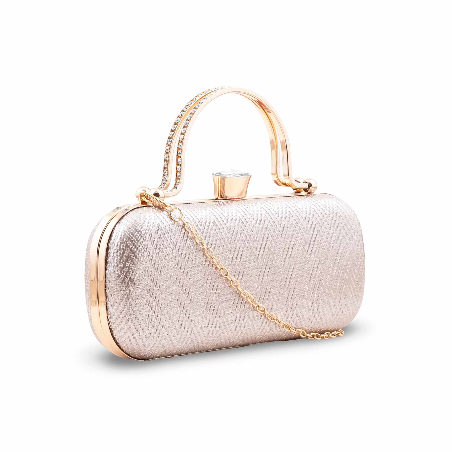 Champagne Fancy Clutch For Women P24432 - Image 3