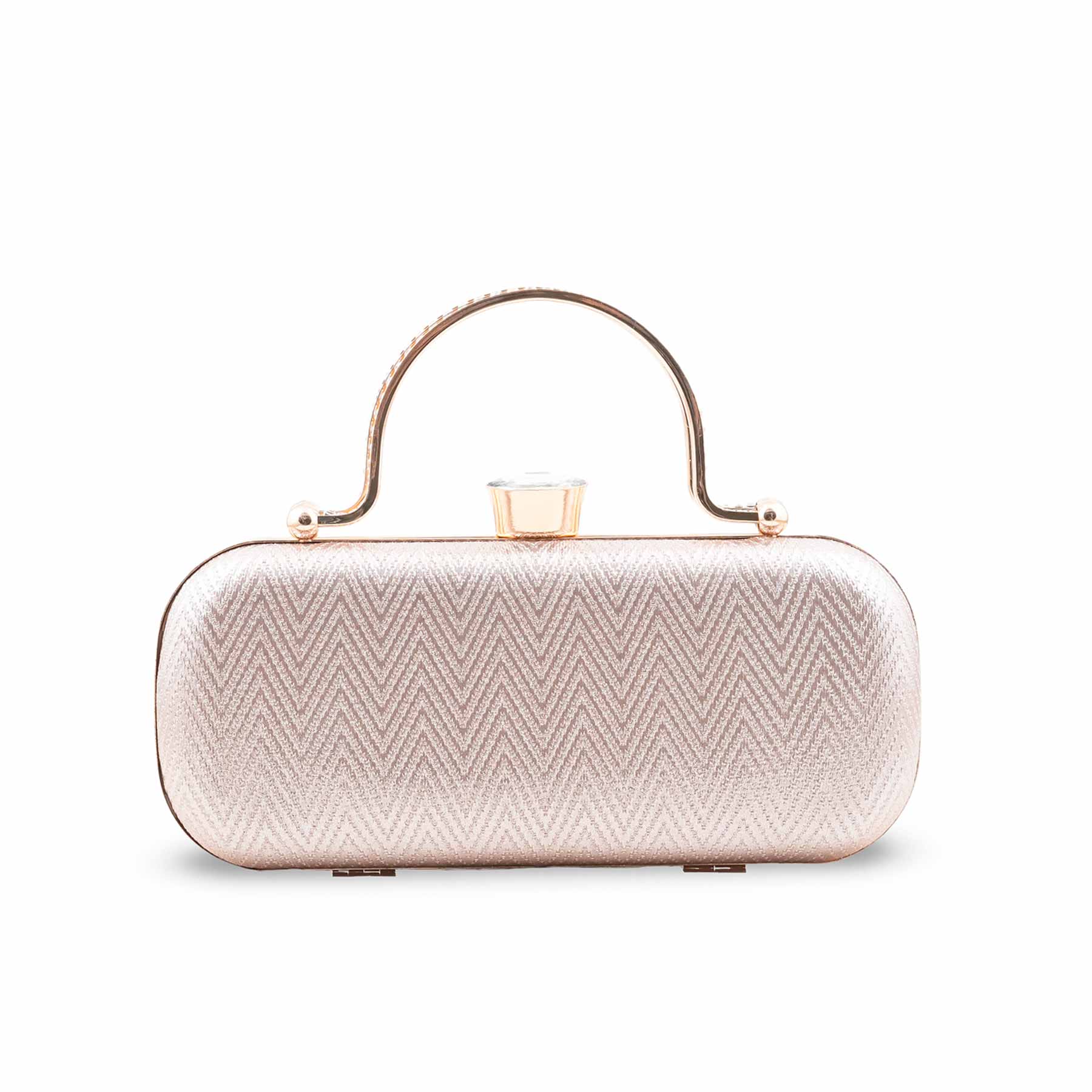 Champagne Fancy Clutch For Women P24432 - Image 4