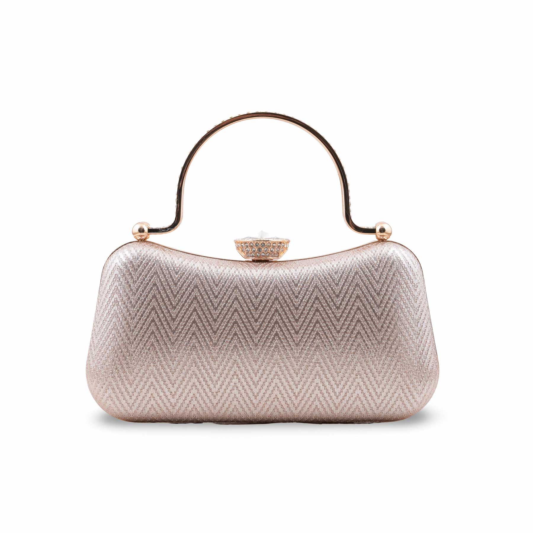 Champagne Fancy Clutch For Women P24434 - Image 2