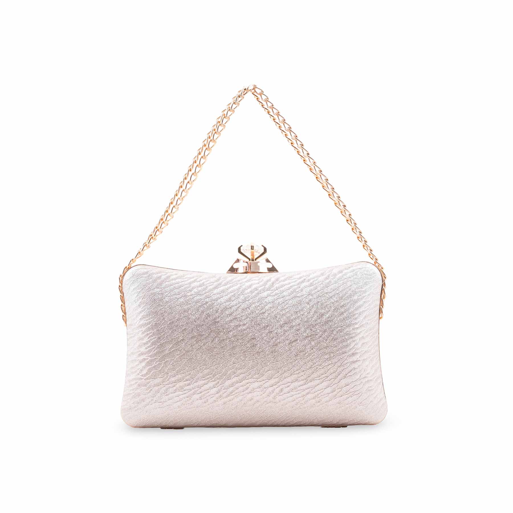 Champagne Fancy Clutch For Women P24435 - Image 4
