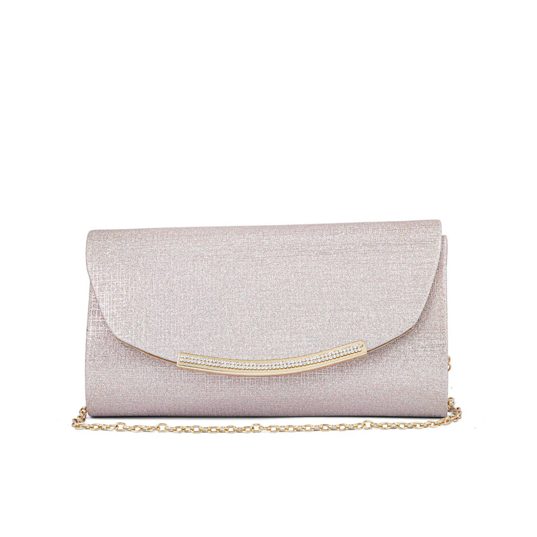 Champagne Fancy Clutch P24173 - Image 2