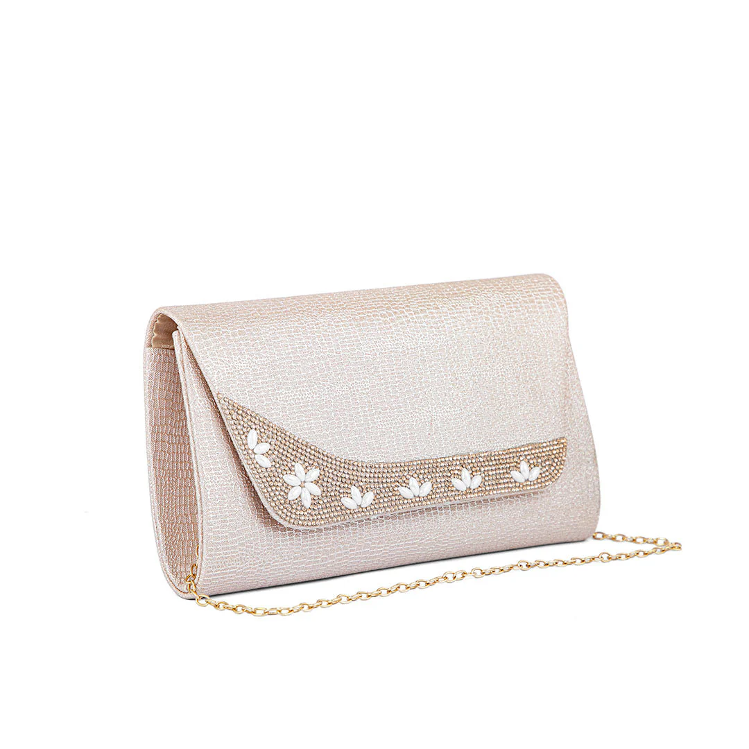 Champagne Fancy Clutch P24174 - Image 2