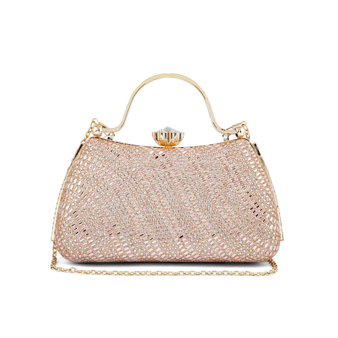 Champagne Fancy Clutch P24186 - Image 2
