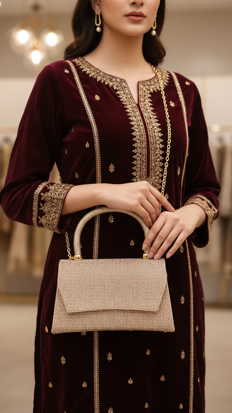Champagne Fancy Shoulder Bag P24326