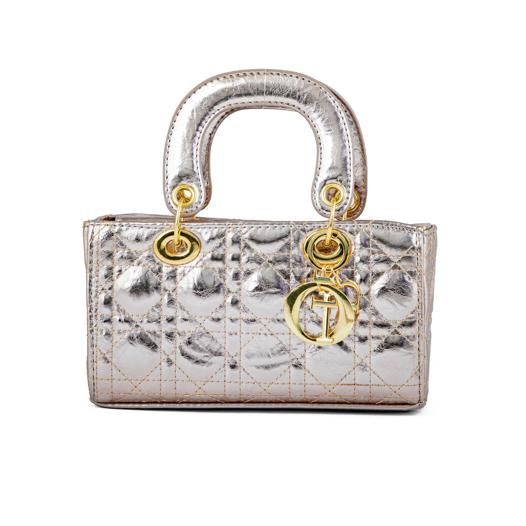 Champagne Formal Hand Bag P24130 - Image 2