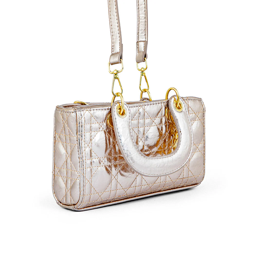Champagne Formal Hand Bag P24130 - Image 3