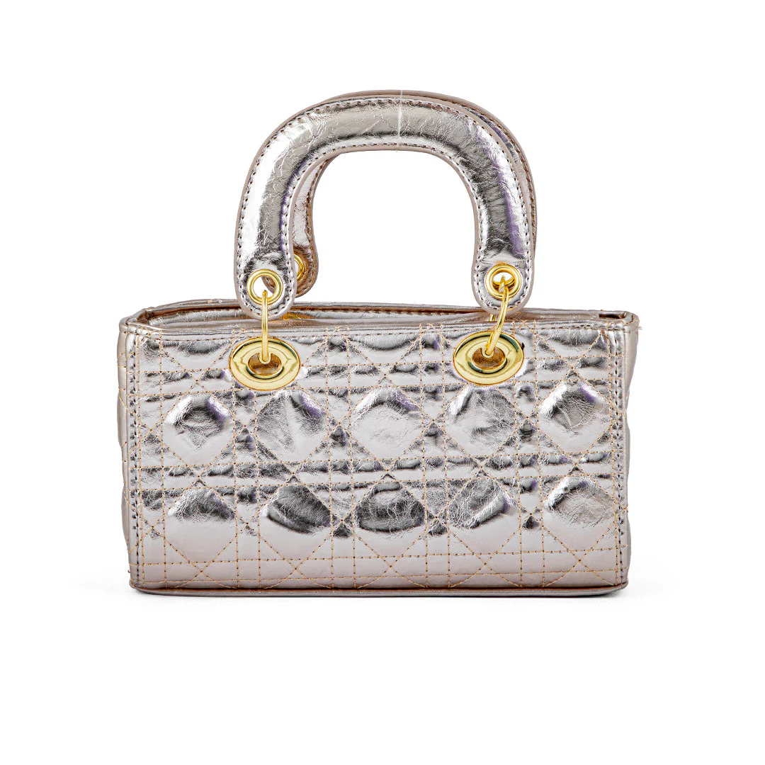 Champagne Formal Hand Bag P24130 - Image 4