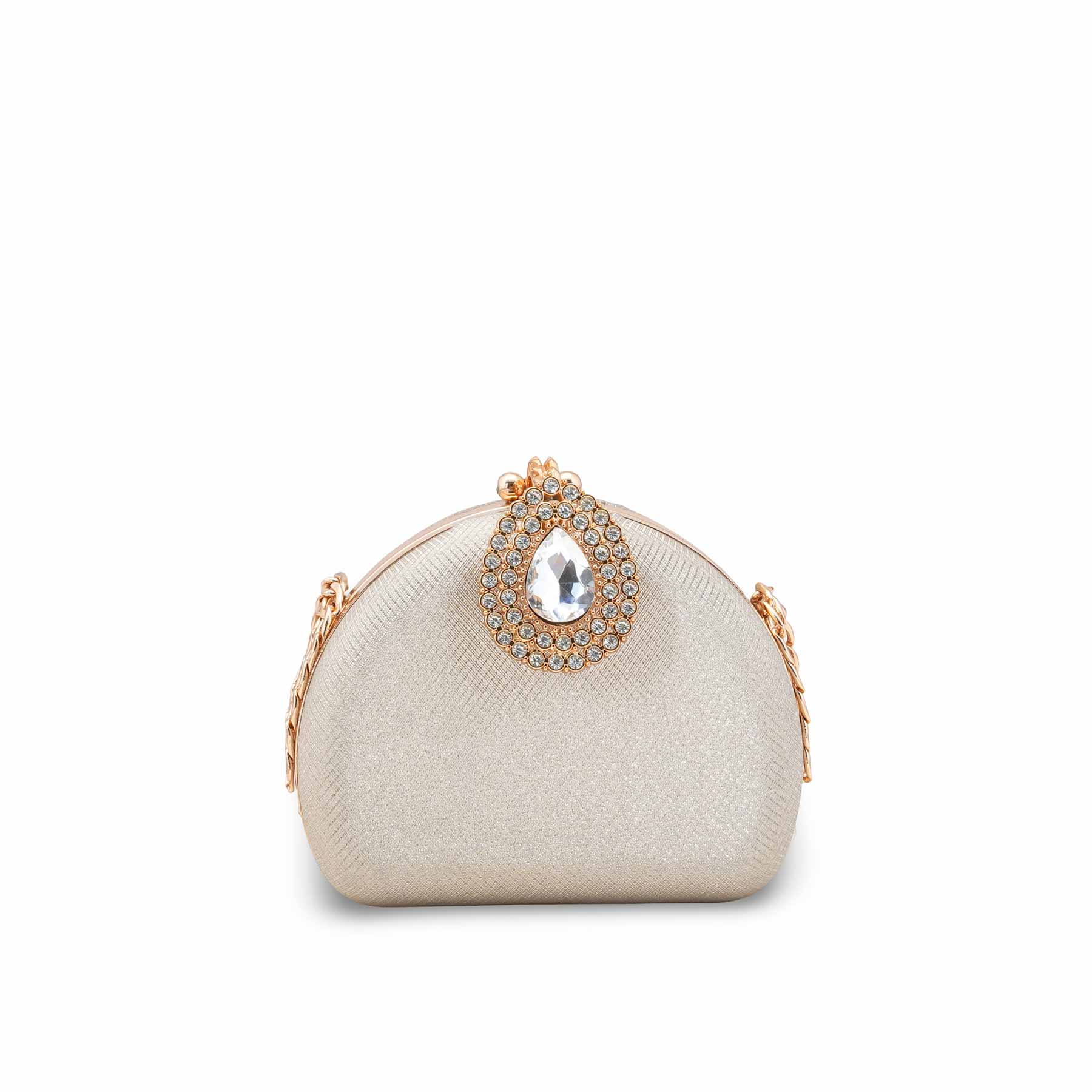 Champagne Women Fancy Clutch P15708 - Image 2