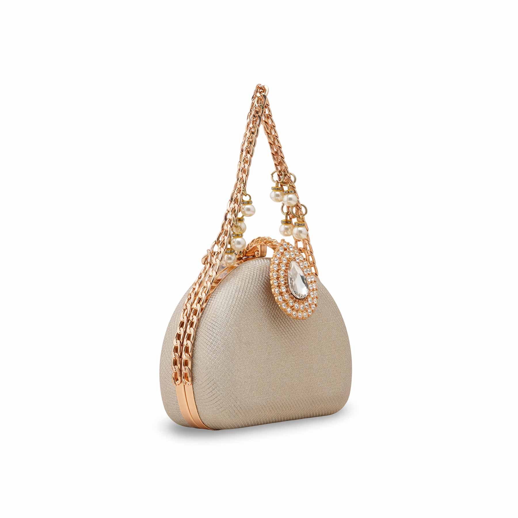 Champagne Women Fancy Clutch P15708 - Image 3