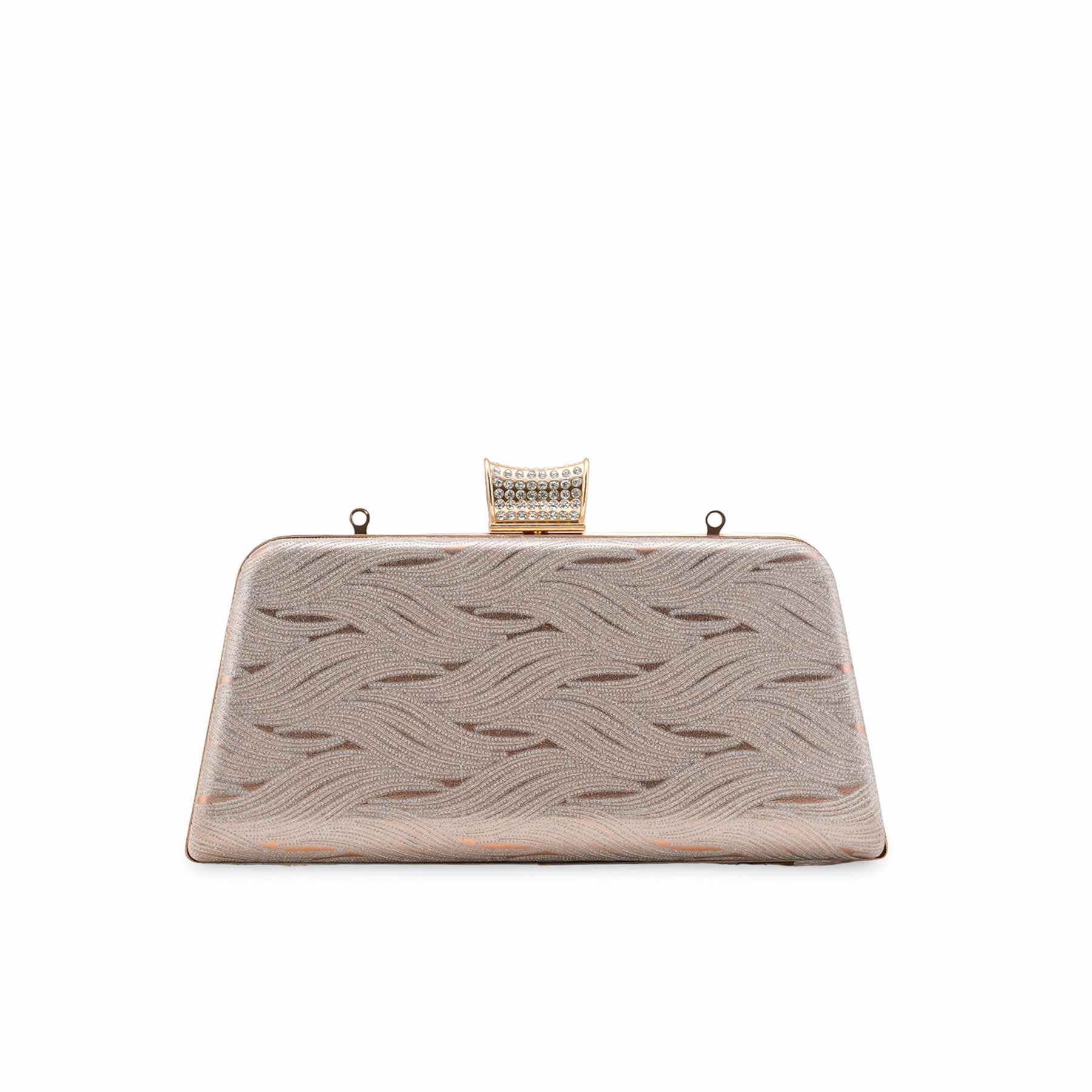 Champagne Women Fancy Clutch P15713 - Image 2