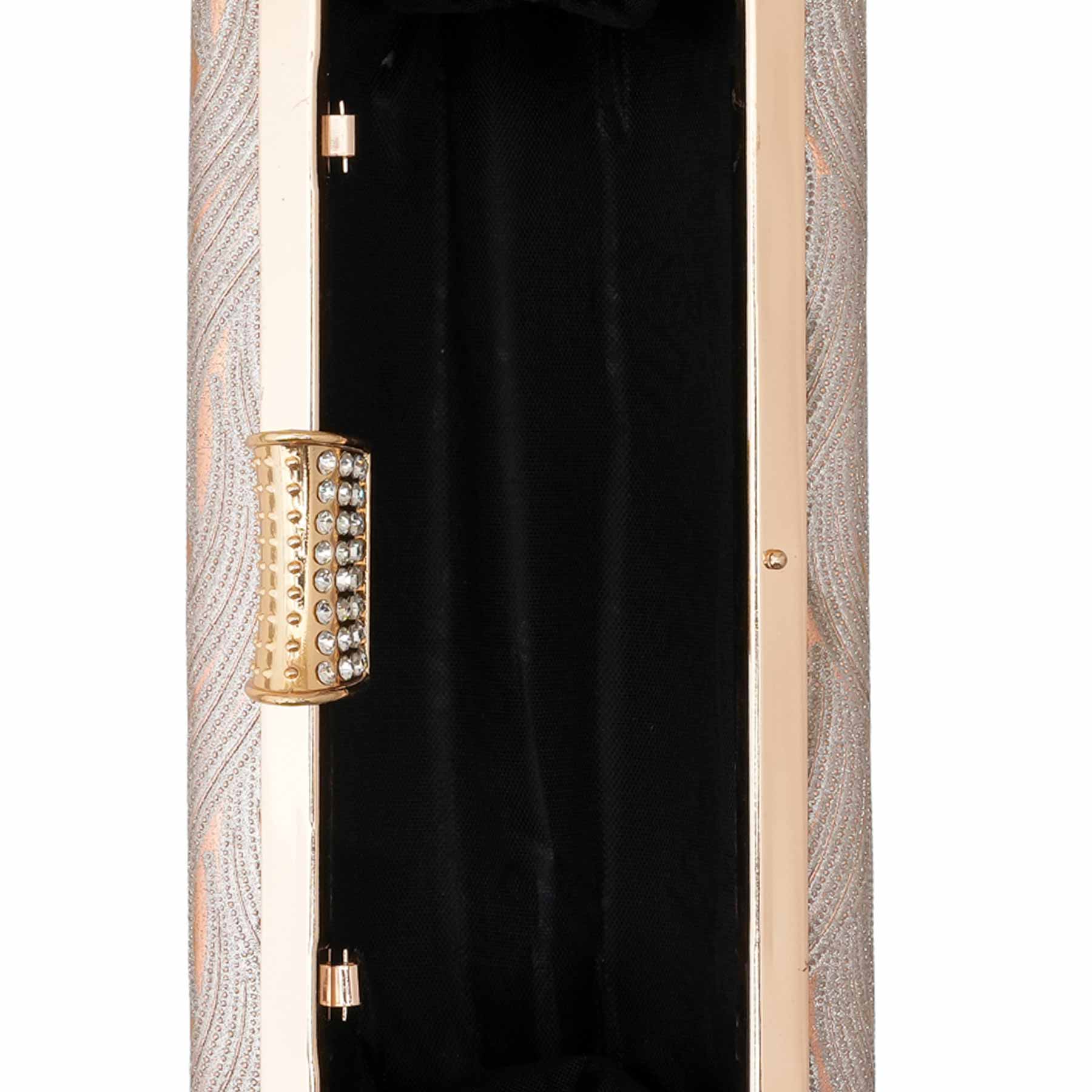 Champagne Women Fancy Clutch P15713 - Image 5
