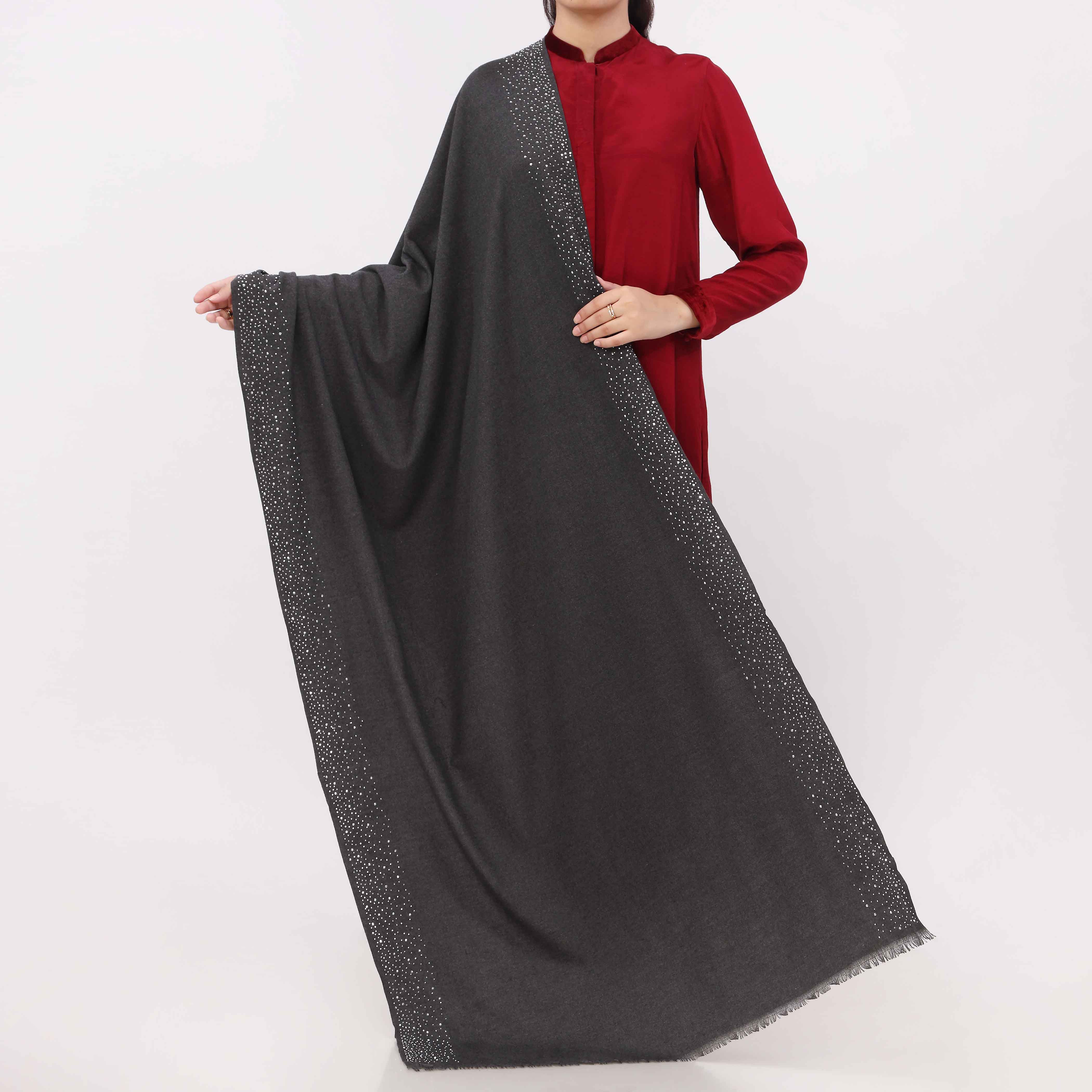 Charcoal Soft Feel Stole PW5806 - Image 2