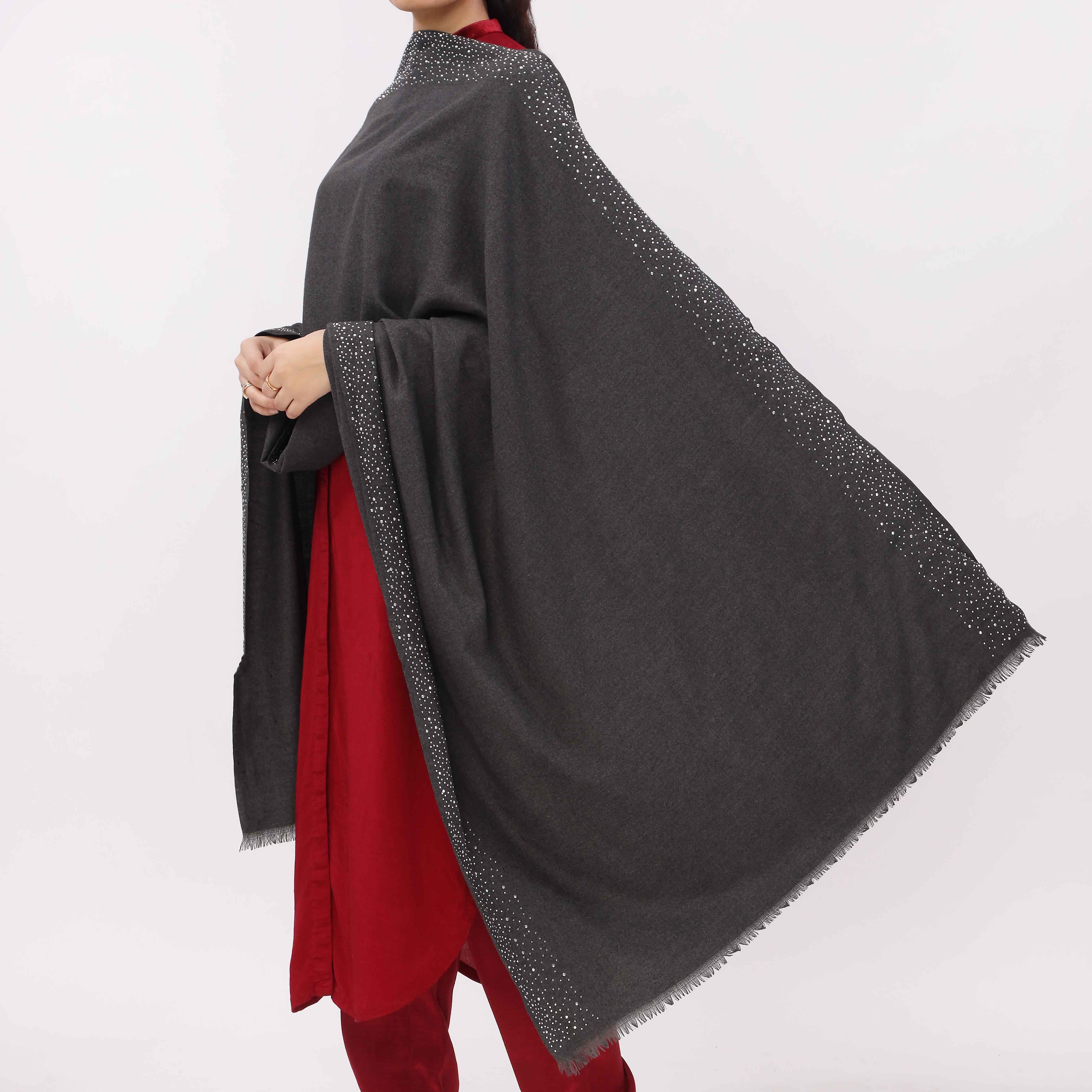 Charcoal Soft Feel Stole PW5806 - Image 3