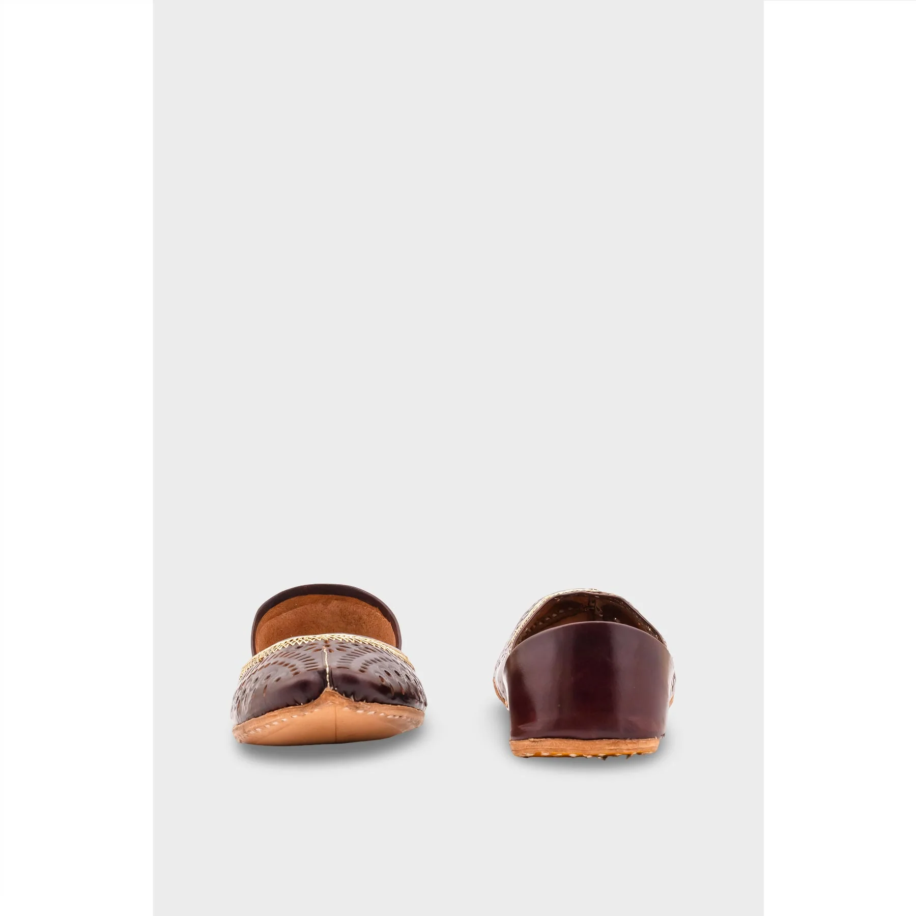 Coffee Leather Khussa EC8640 - Image 4