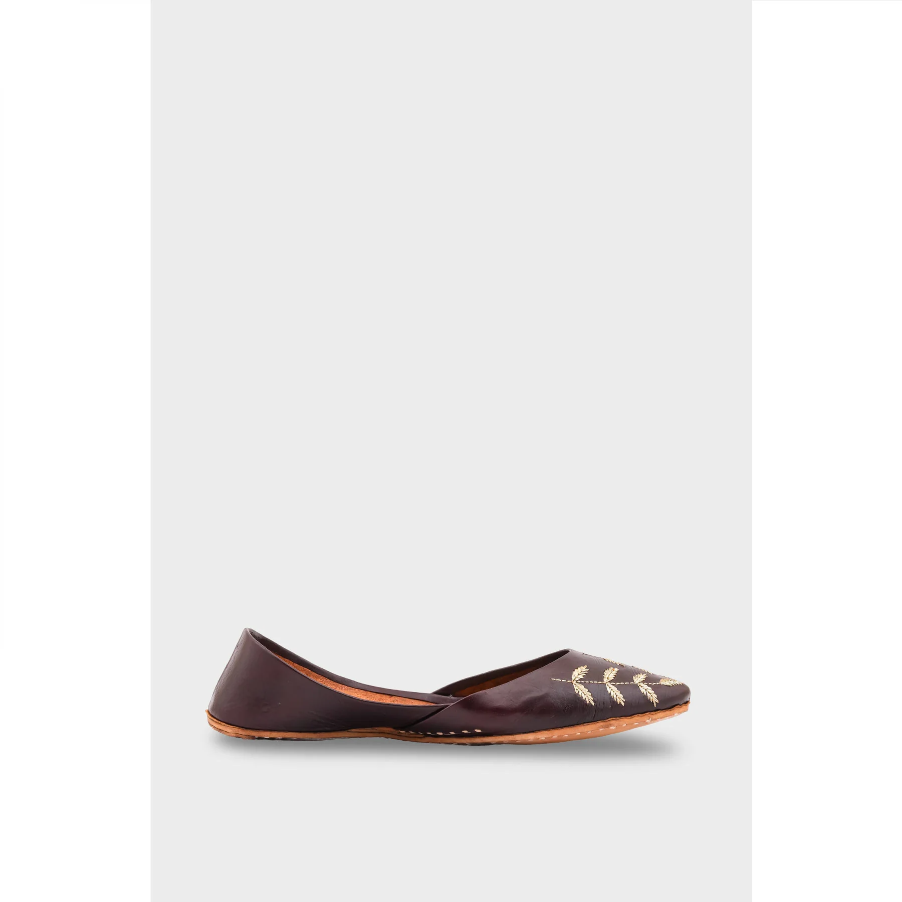 Coffee Leather Khussa EC8659 - Image 2