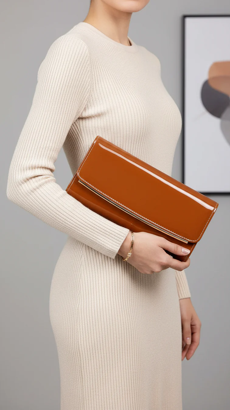 Coffee Formal Clutch P24208
