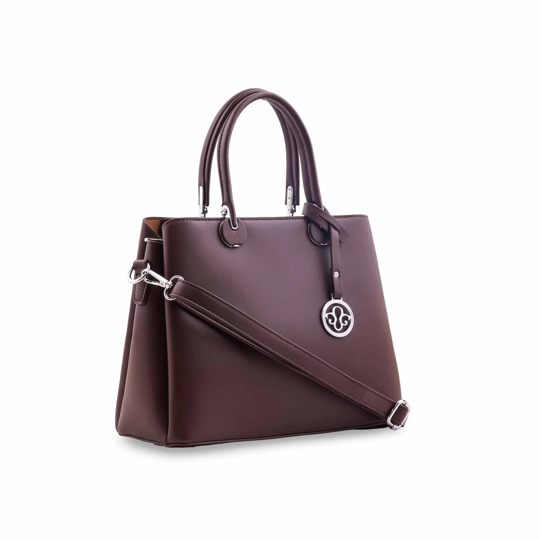 Coffee Formal Hand Bag For Ladies P36561 - Image 3