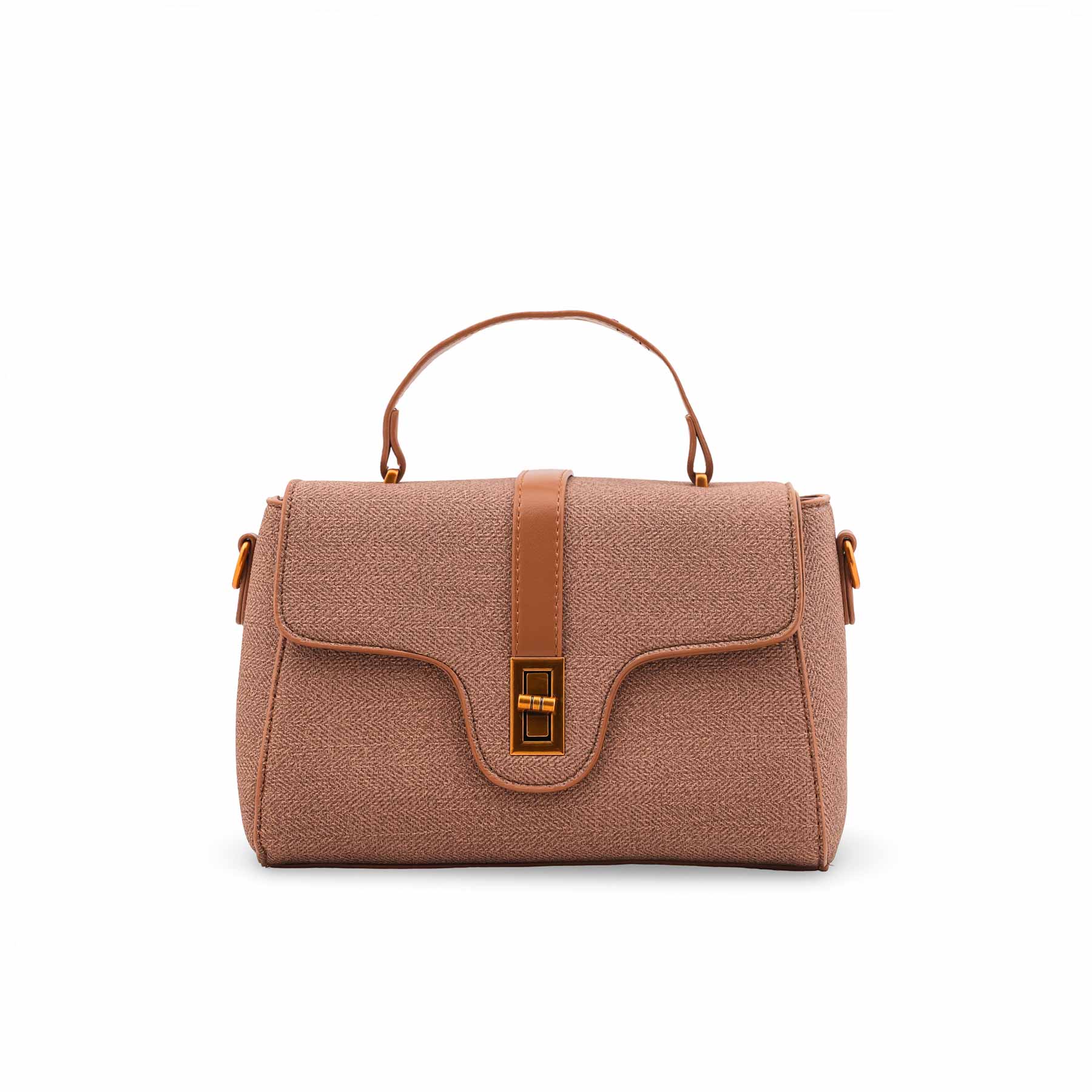 Coffee Formal Hand Bag For Ladies P36611 - Image 2