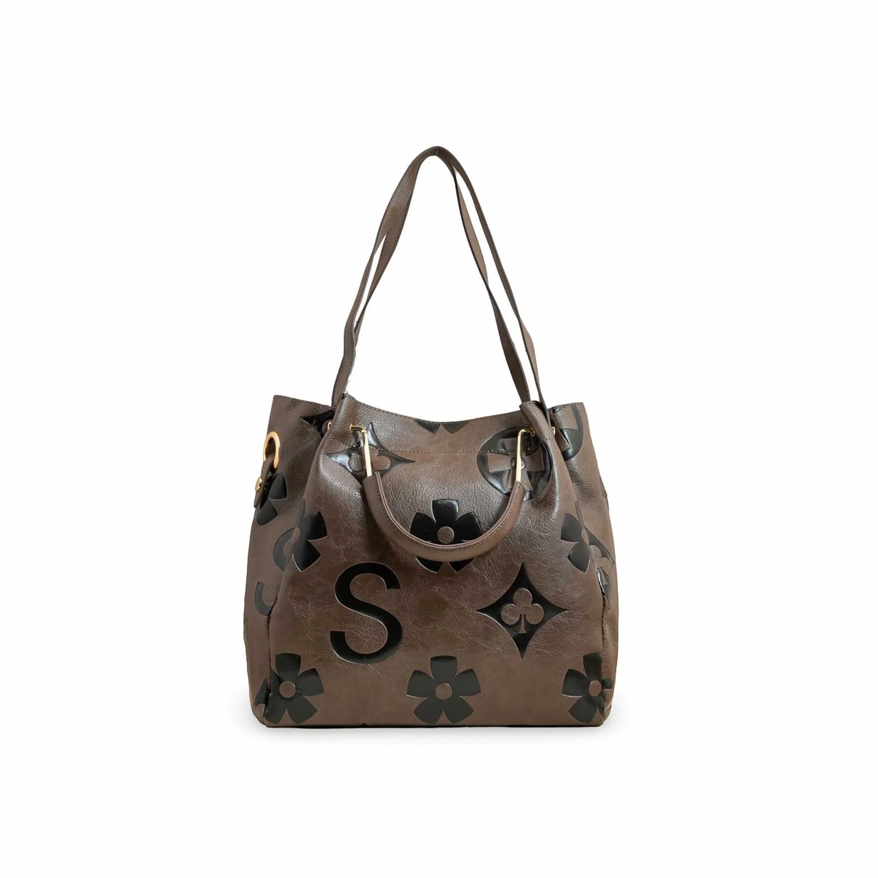 Coffee Formal Hand Bag For Women P36220 - Image 4