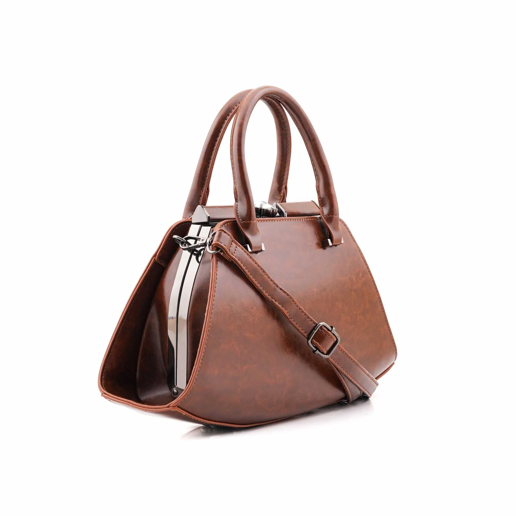 Coffee Formal Hand Bag For Women P36471 - Image 3