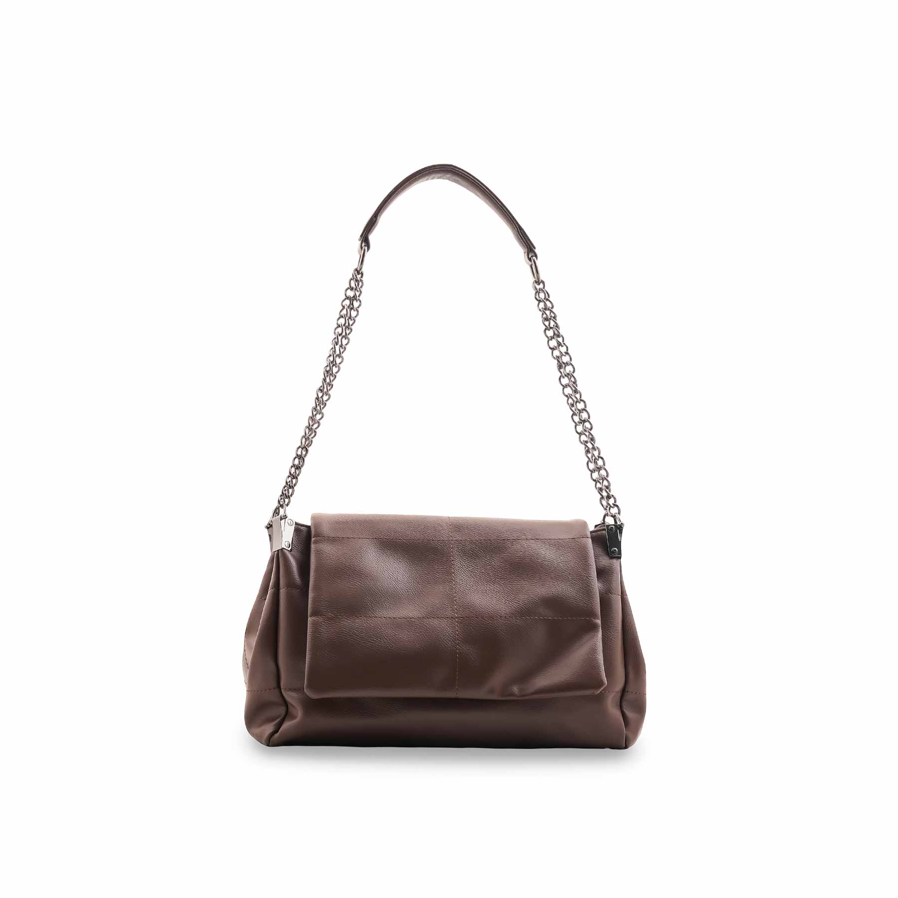 Coffee Formal Shoulder Bag For Ladies P36476 - Image 2