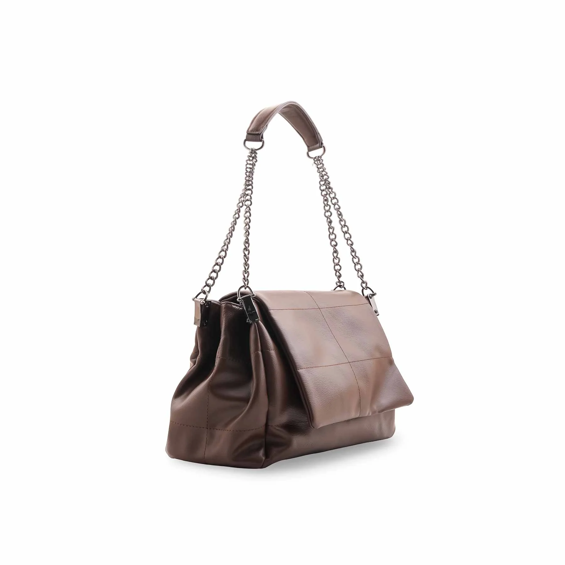 Coffee Formal Shoulder Bag For Ladies P36476 - Image 3