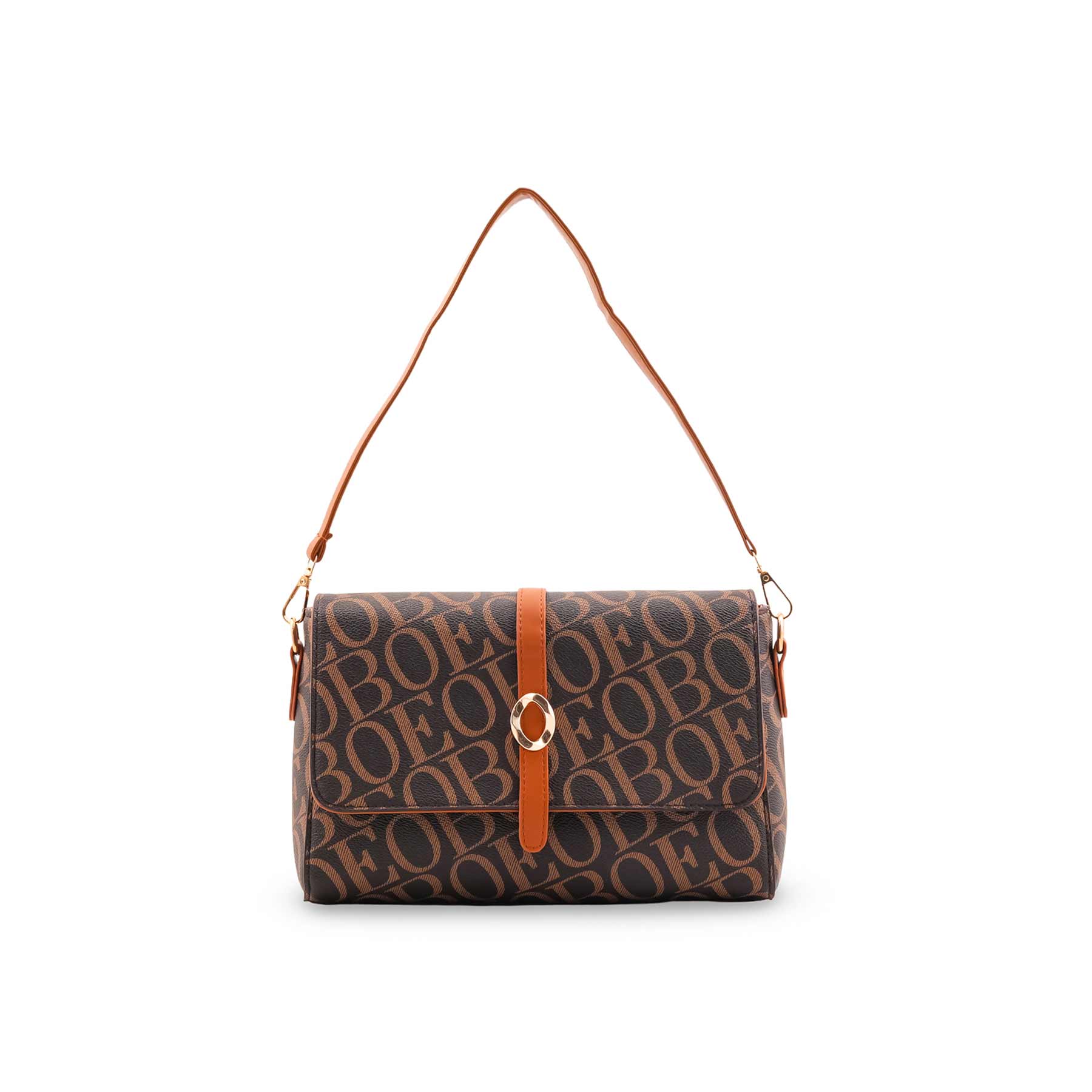 Coffee Formal Shoulder Bag For Ladies P36543 - Image 2
